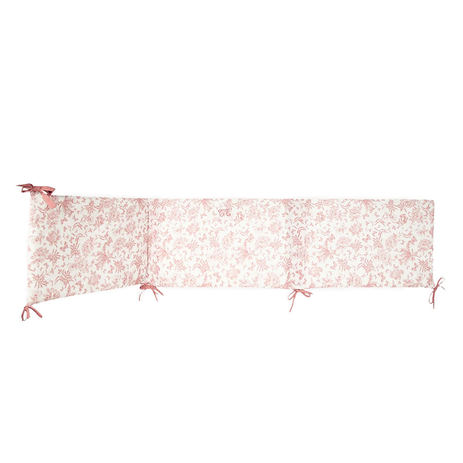 Tour de Lit - Toile de Jouy Rose Tartine et Chocolat