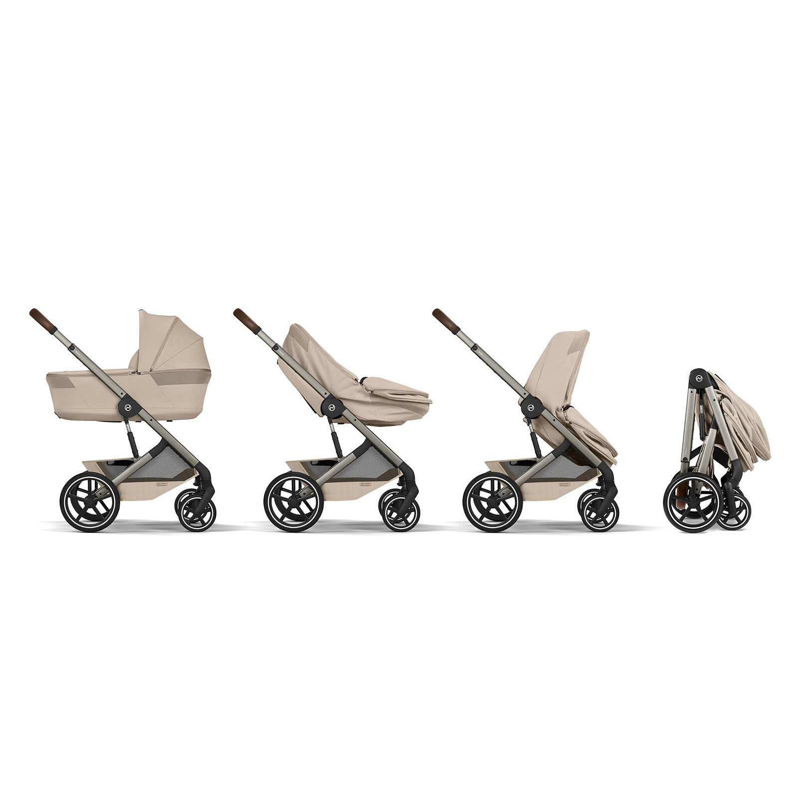 Pack Poussette Balios S Lux 2026 + Nacelle Pliable - Almond Beige Cybex