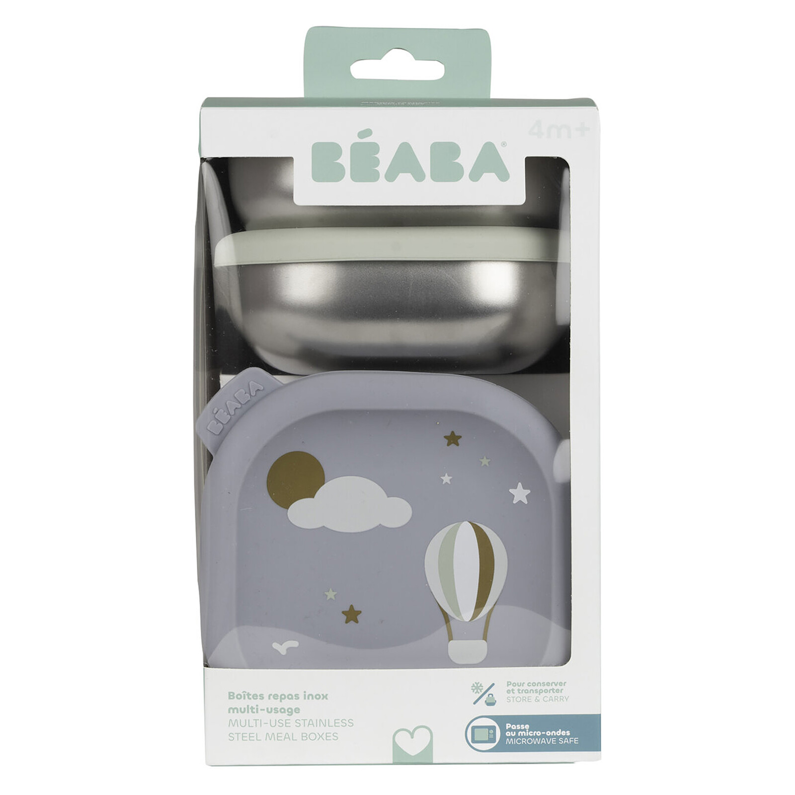 Lot de 3 Boîtes Repas Inox Multi-usage Adventure - 250 ml pas cher