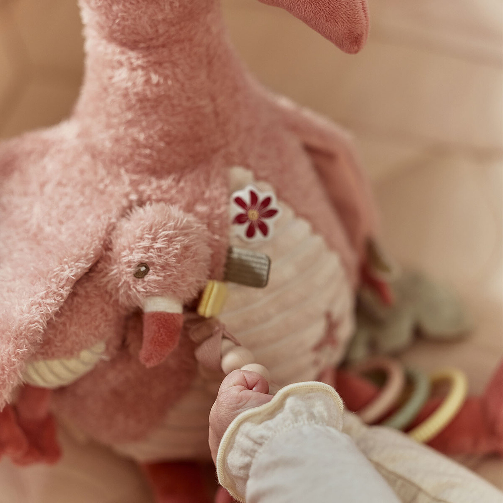 Peluche d'Activités Flamant Rose - Safari Friends pas cher