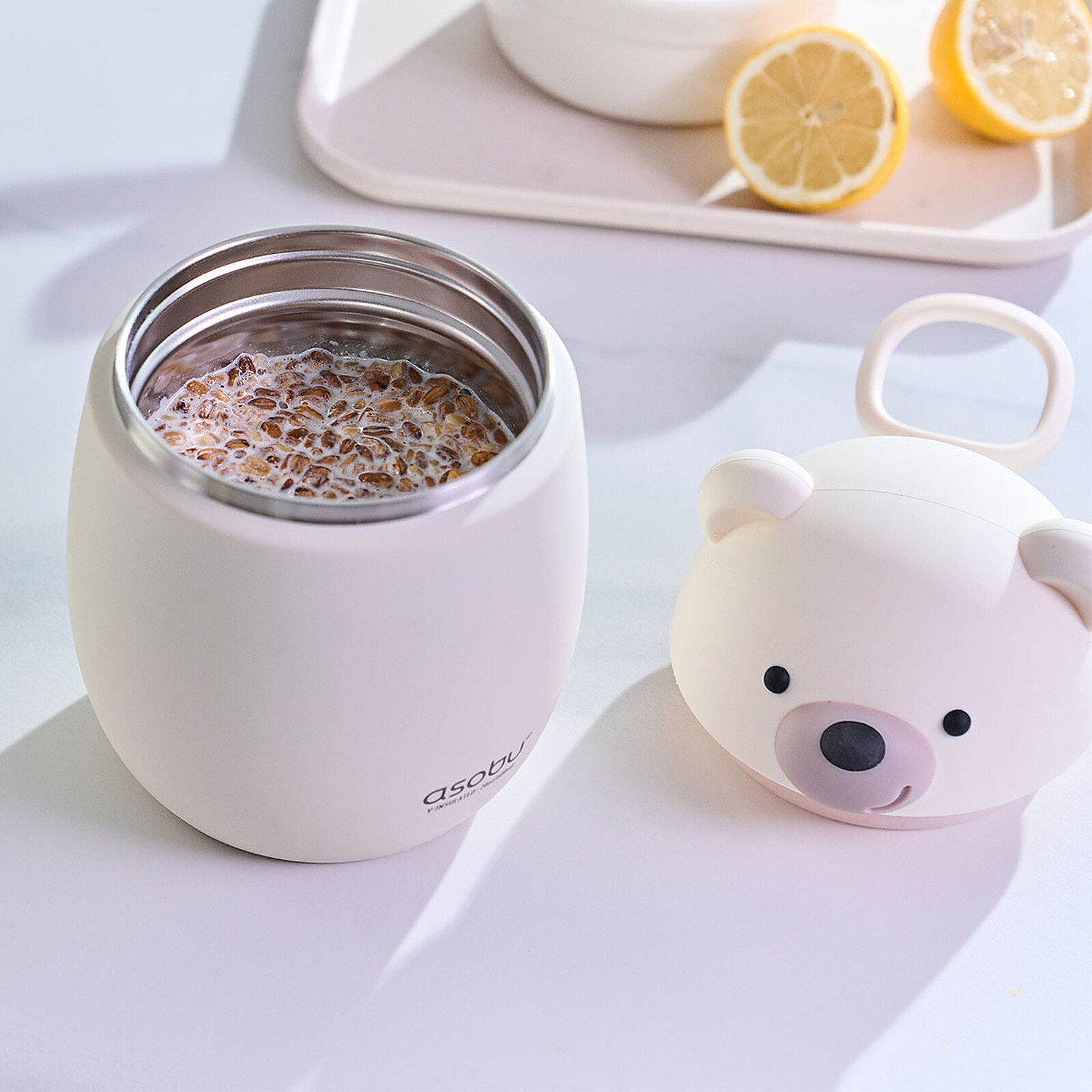 Boîte Repas Isotherme Bestie Foodie - Ours Blanc pas cher