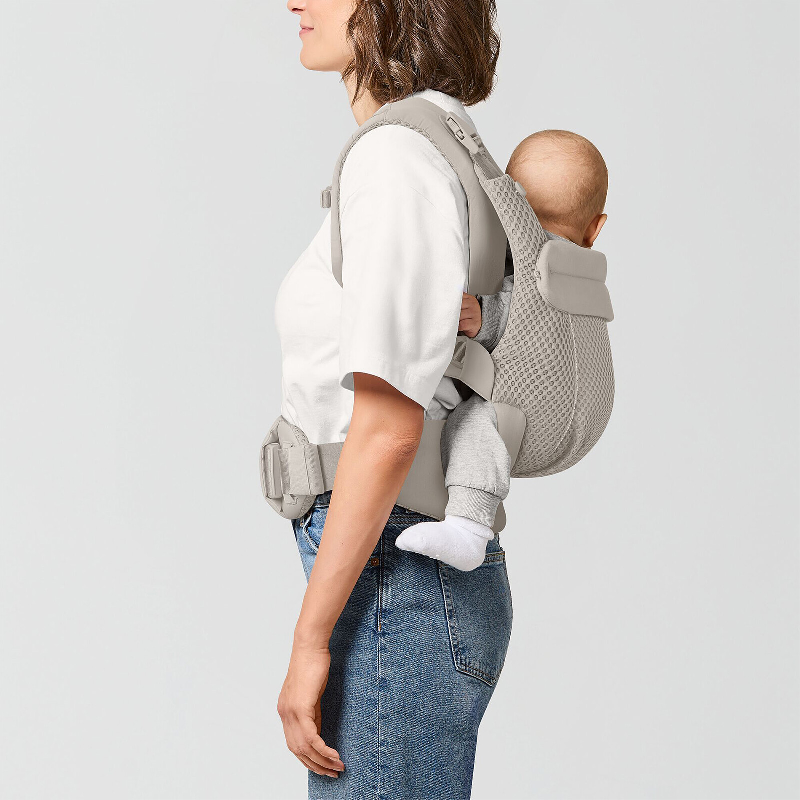 Porte-bébé Amya - Dune Grey pas cher