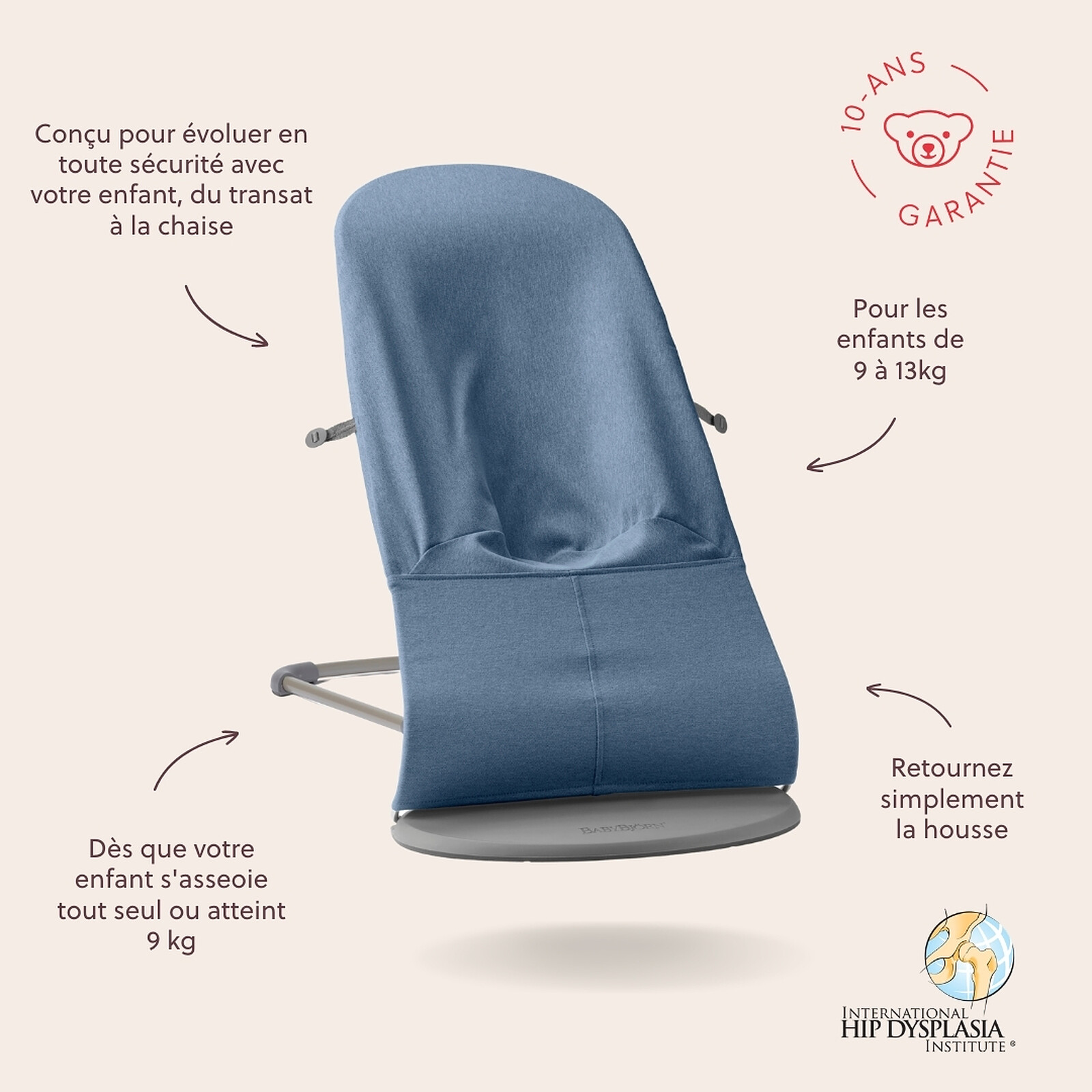 Avis Transat Bliss Tissé Chiné - Bleu