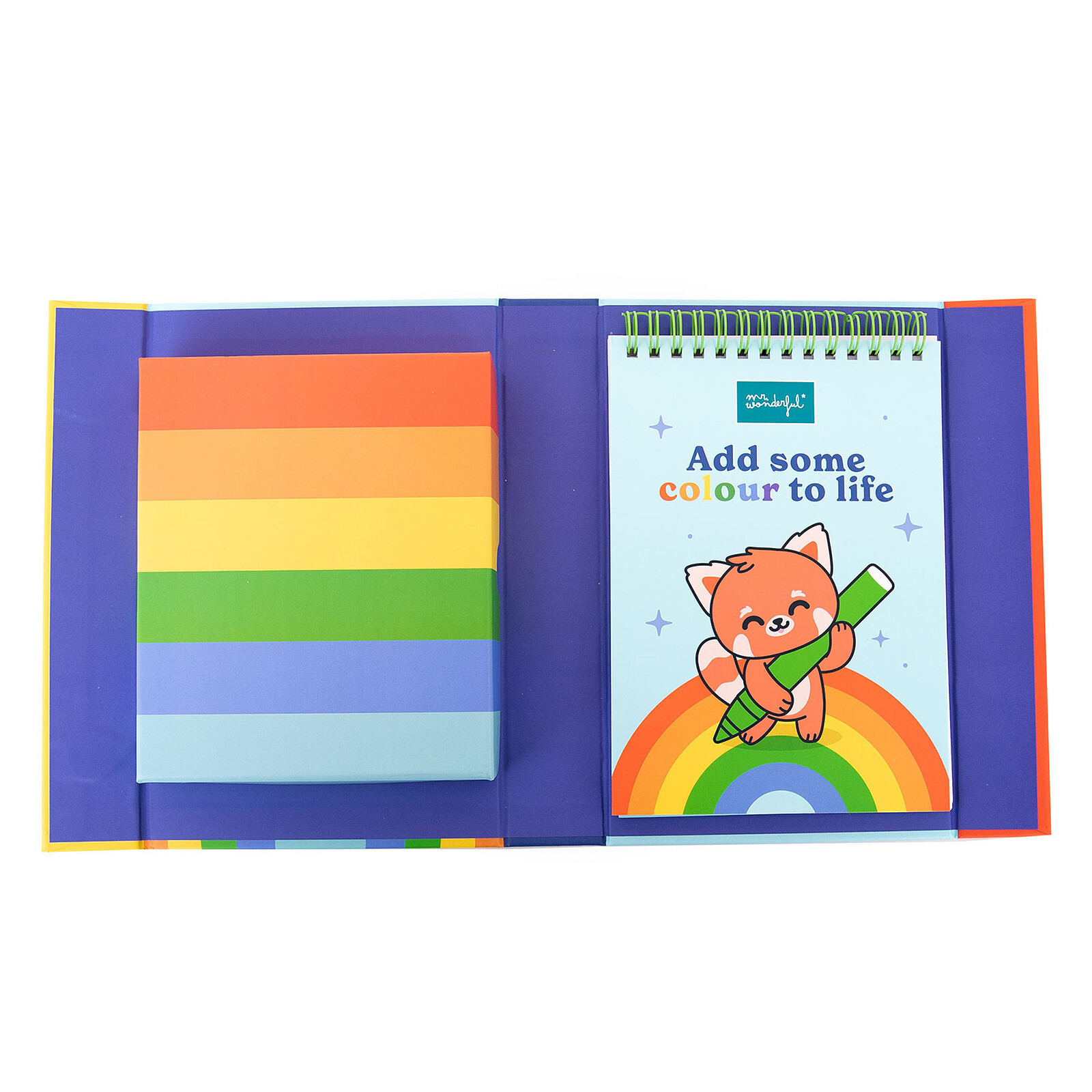 Livre de Coloriage avec Feutres et Autocollants - Add Some Colour to Life Mr Wonderful
