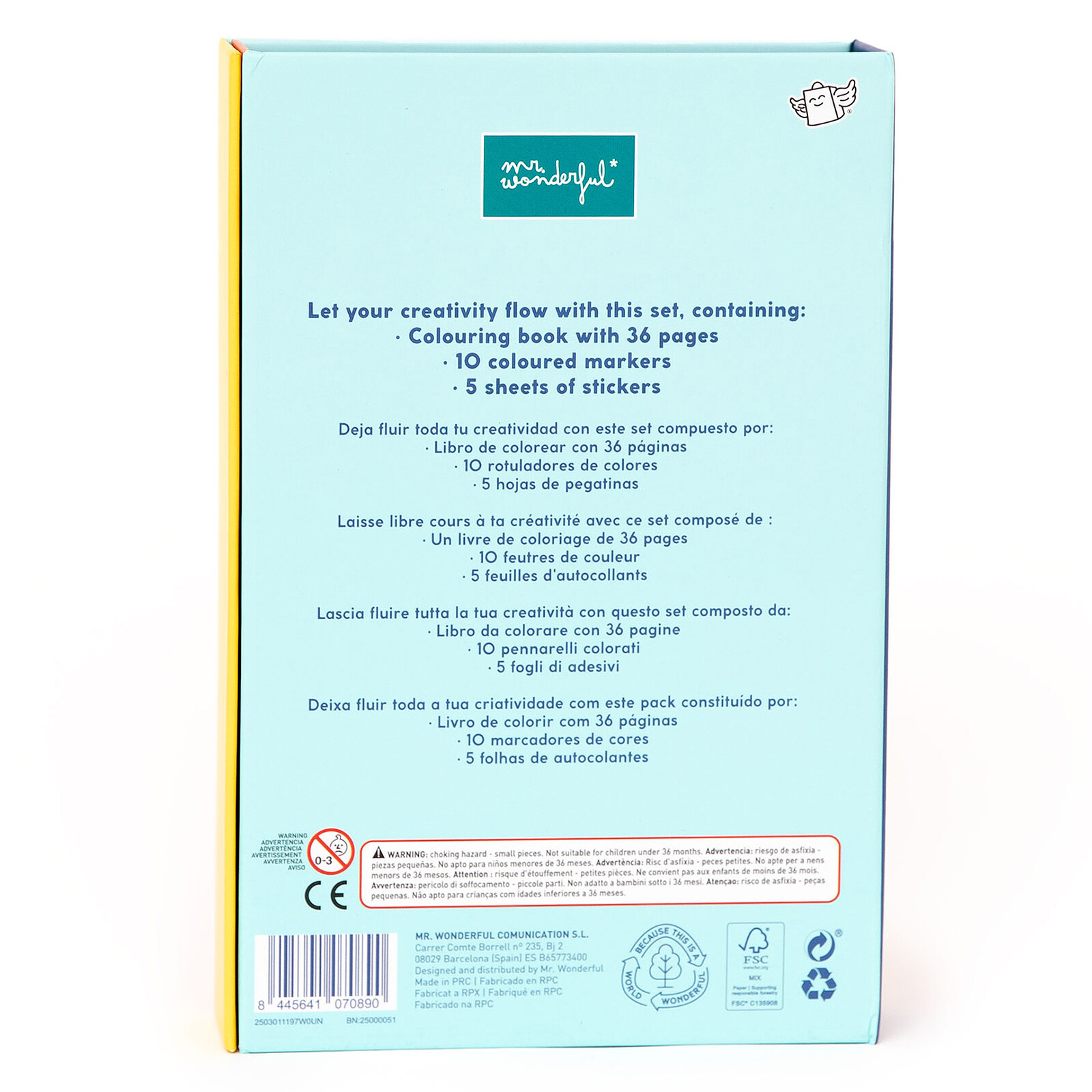 Livre de Coloriage avec Feutres et Autocollants - Add Some Colour to Life pas cher