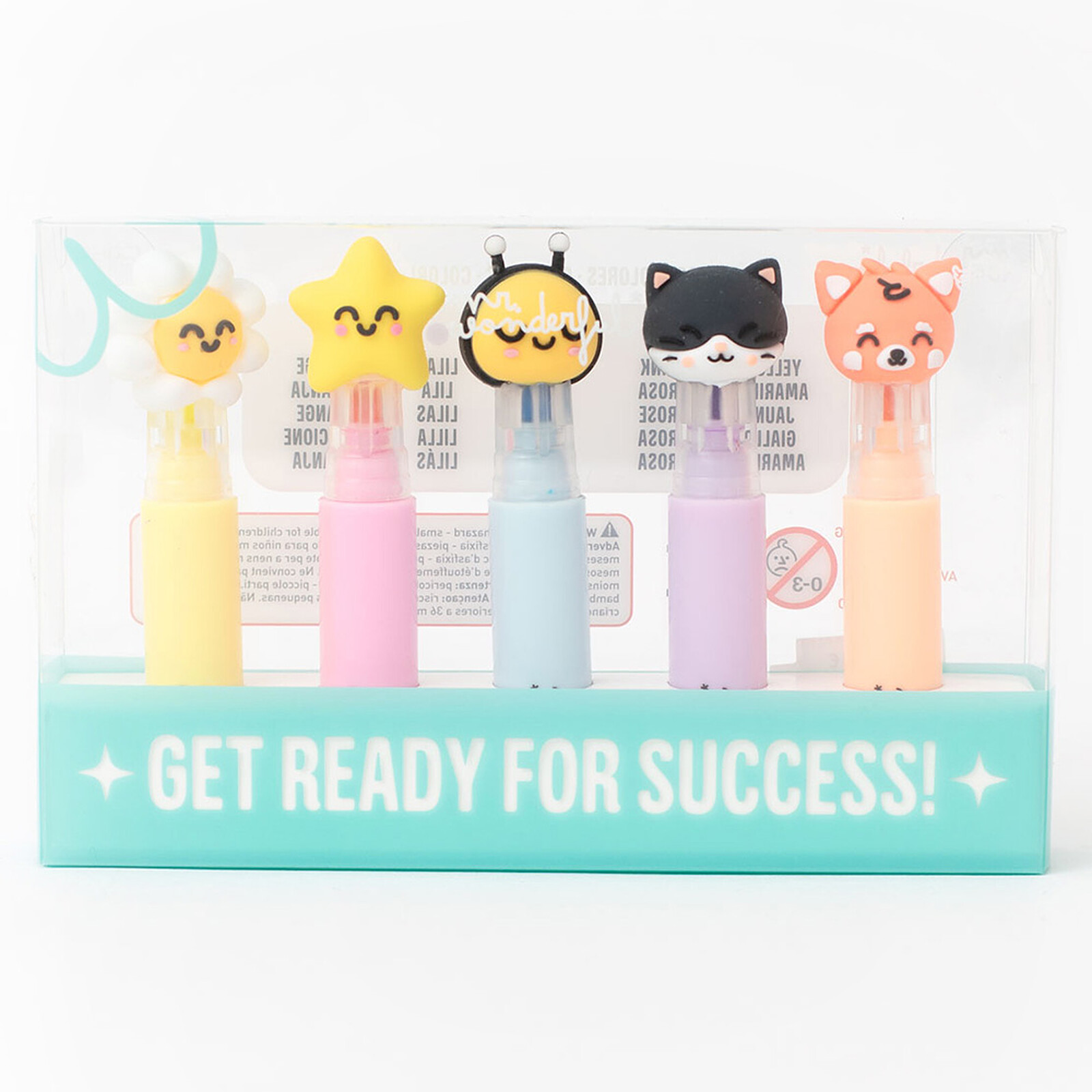 Coffret de 5 Surligneurs avec Trousse - Live In Color Mr Wonderful
