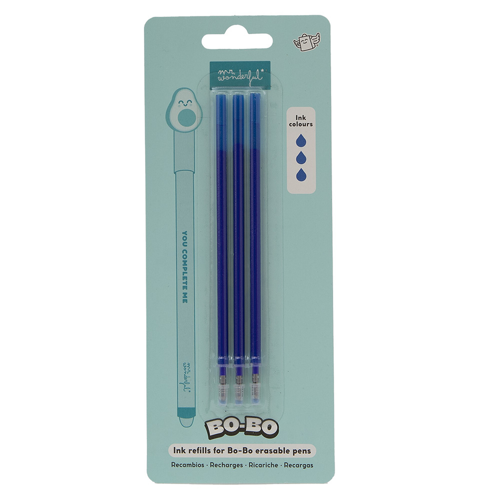 Lot de 3 Recharges d'Encre Bo-Bo - Bleu Mr Wonderful
