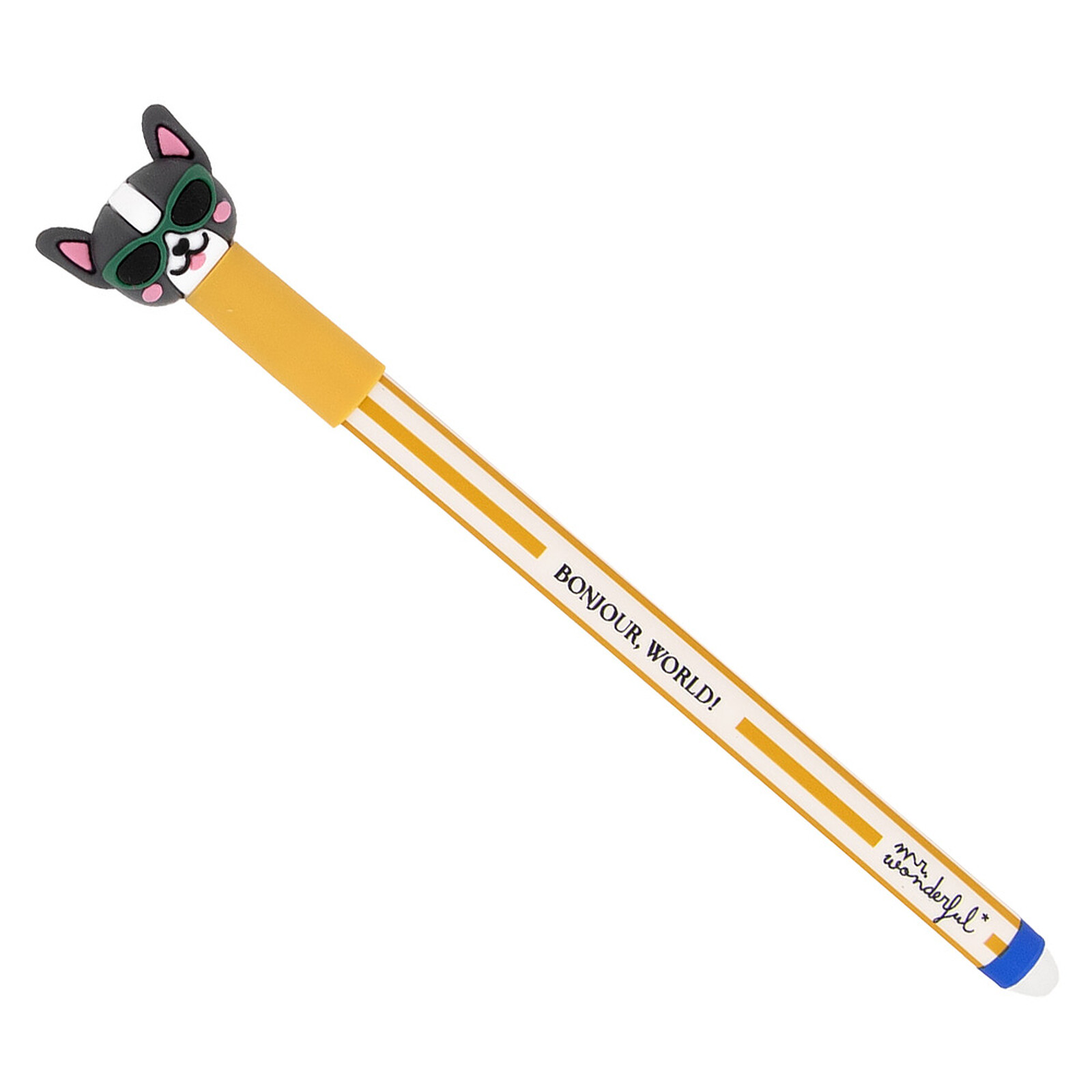 Stylo Effaçable Bo-Bo - Bouledog Français Bonjour World Mr Wonderful