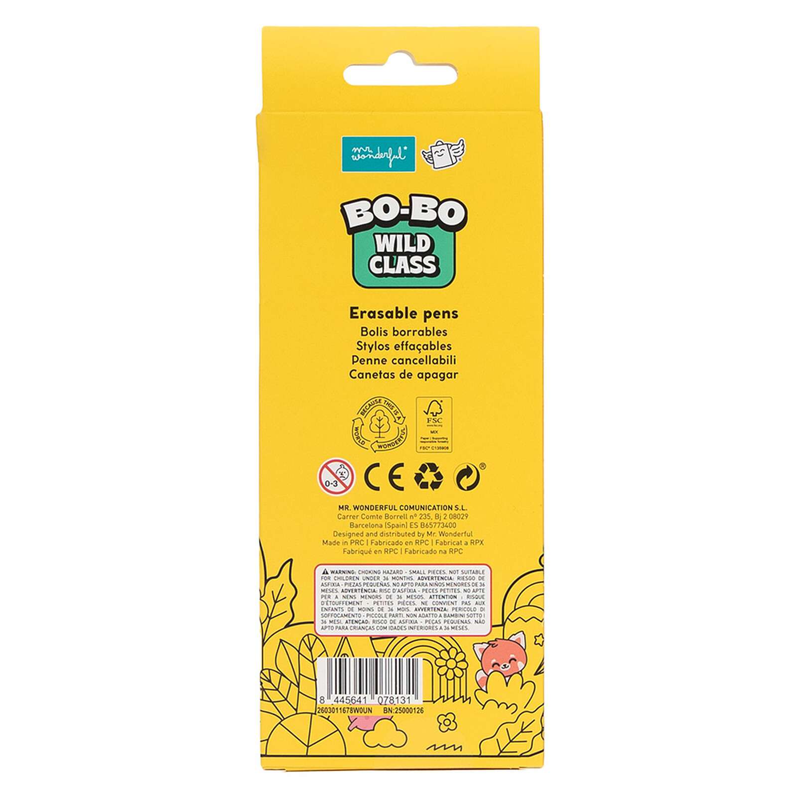 Avis Lot de 3 Stylos Effaçables Bo-Bo - Écureuil, Hérisson et Crocodile