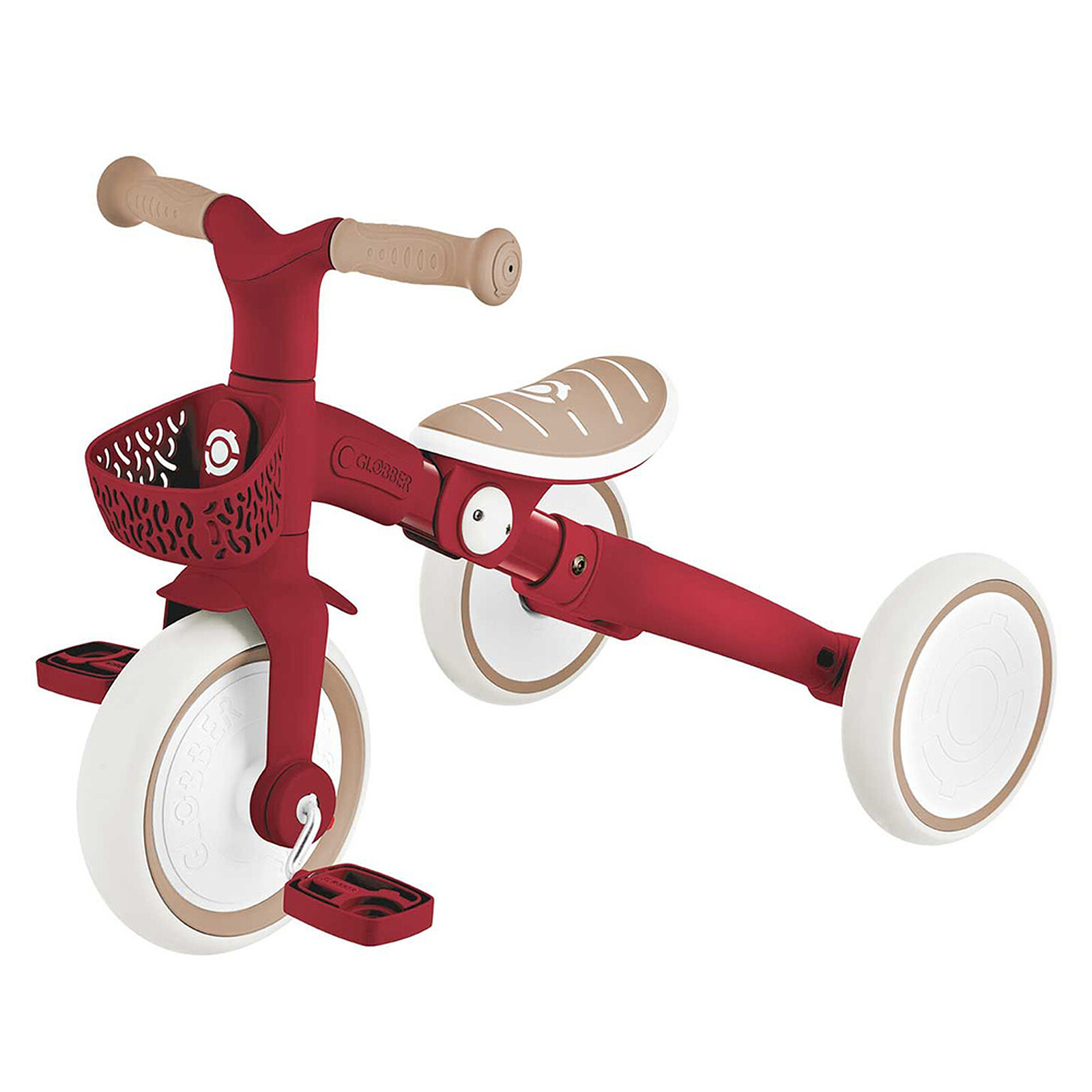 Tricycle Learning 3-en-1 Plus Eco - Rouge Foncé Globber