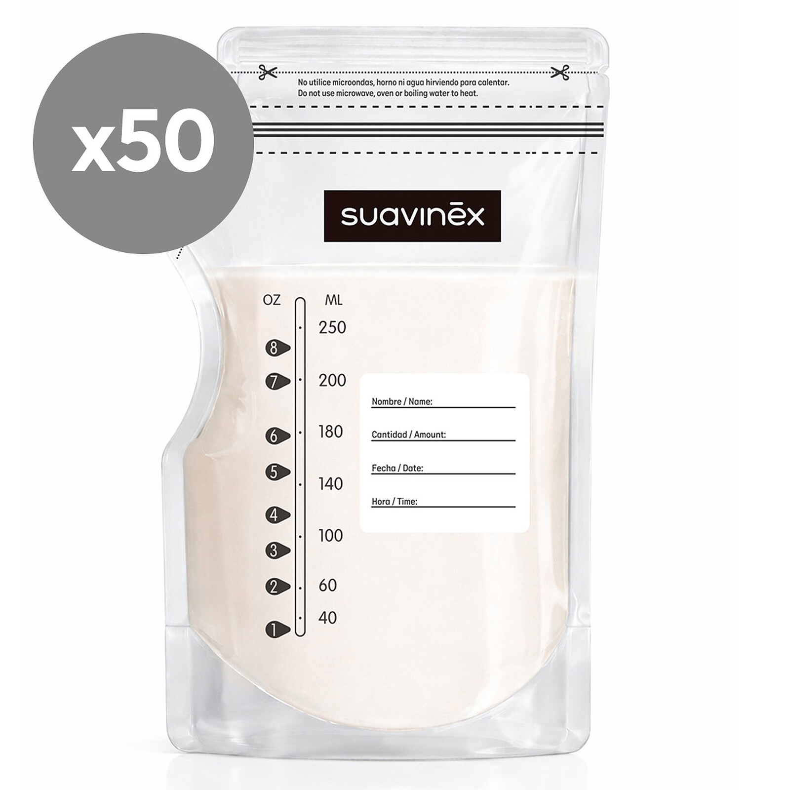 Lot de 50 Sachets de Conservation - 250 ml Suavinex