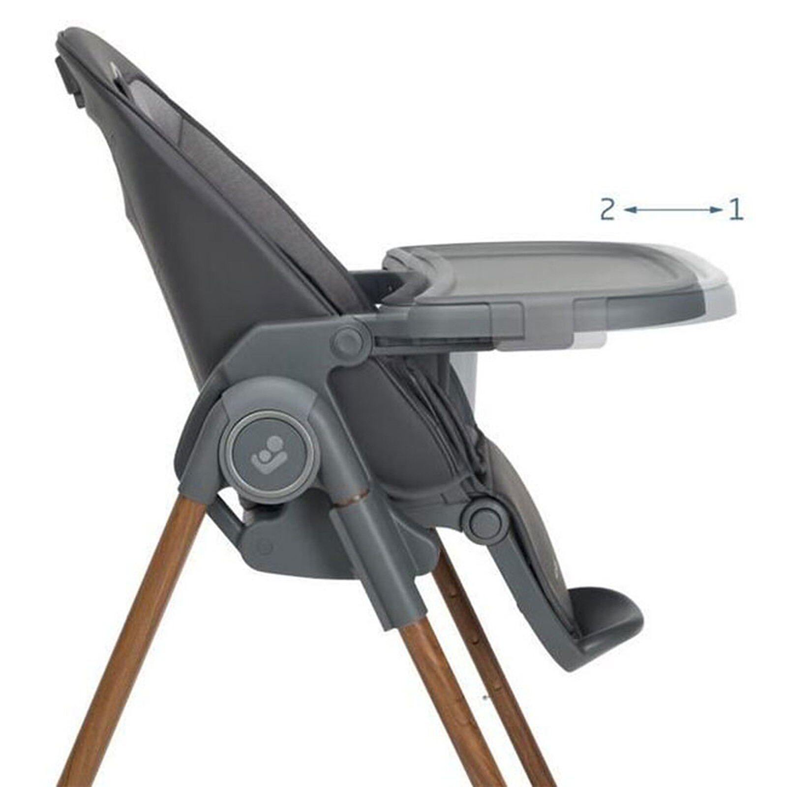 Chaise Haute Ava Plus - Elegance Graphite  pas cher