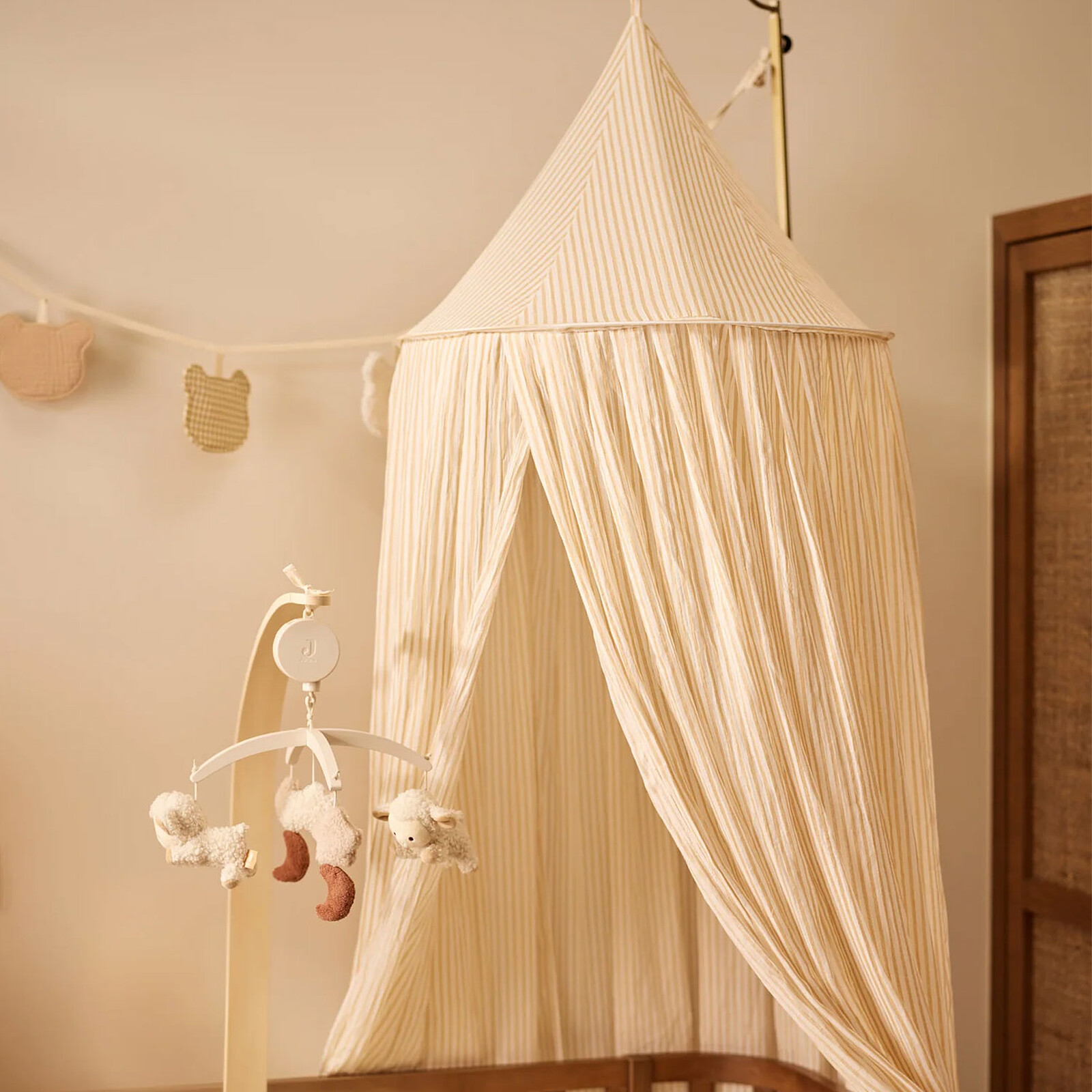 Ciel de Lit Stripe Oatmeal Hazel - 245 cm Jollein