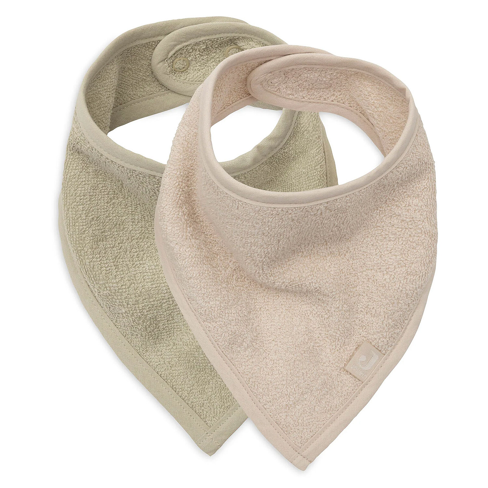 Lot de 2 Bavoirs Bandana - Soft Matcha & Sand Jollein