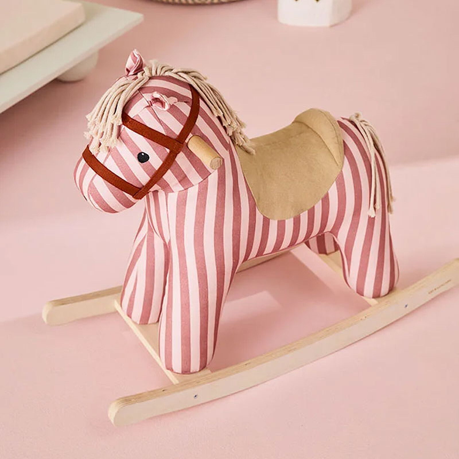 Avis Cheval à Bascule Mila - Rayé Vieux Rose