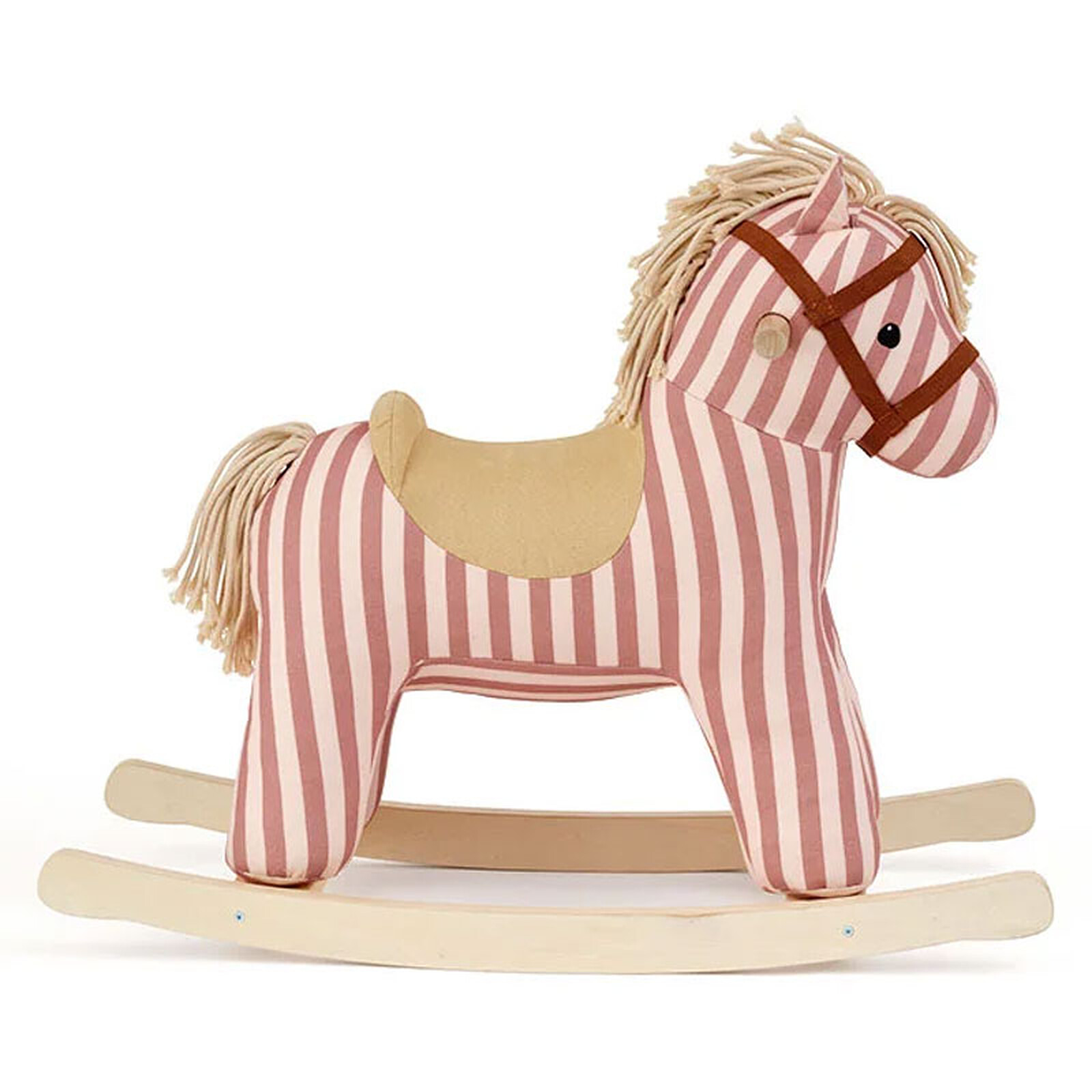 Cheval à Bascule Mila - Rayé Vieux Rose Kid's Concept