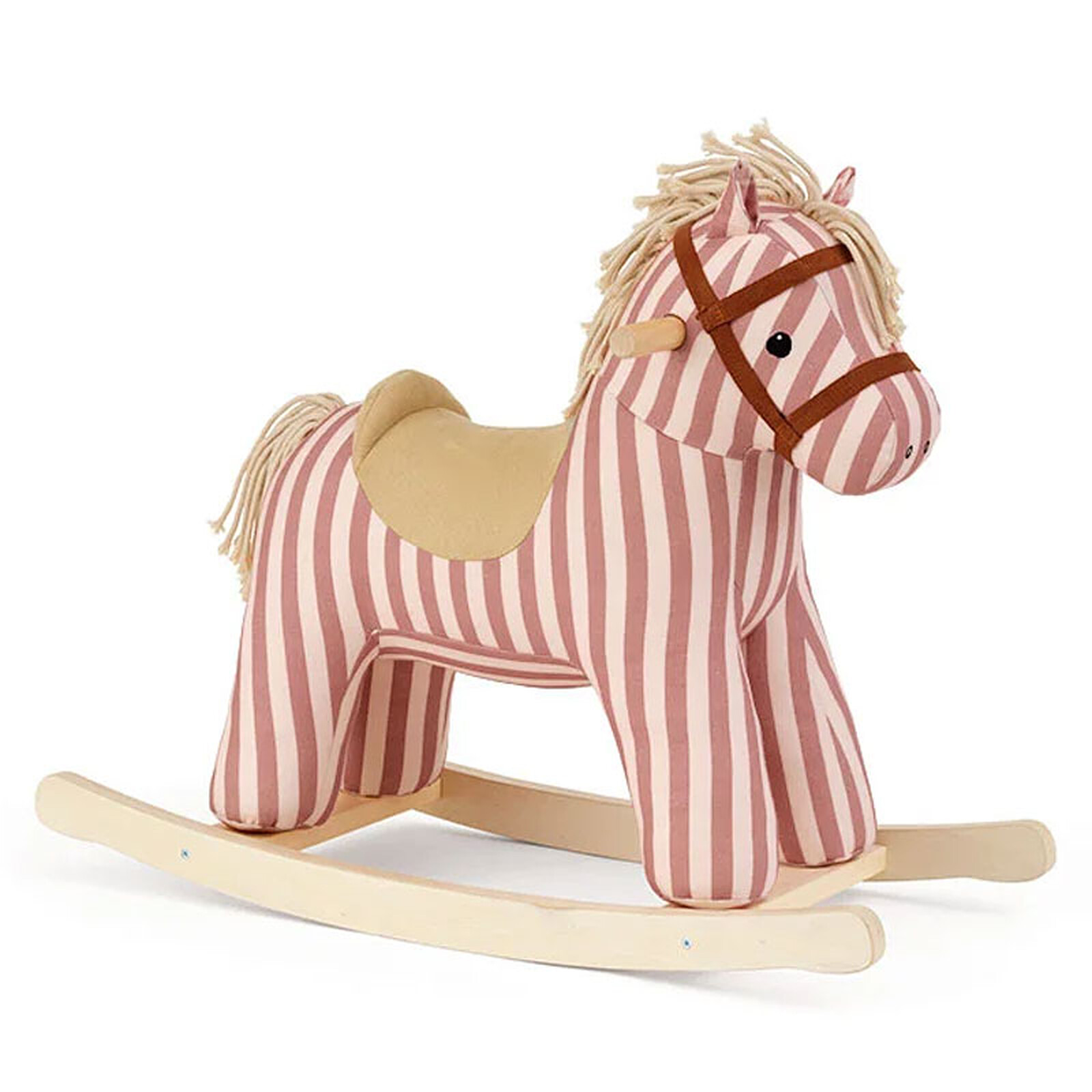 Cheval à Bascule Mila - Rayé Vieux Rose Kid's Concept