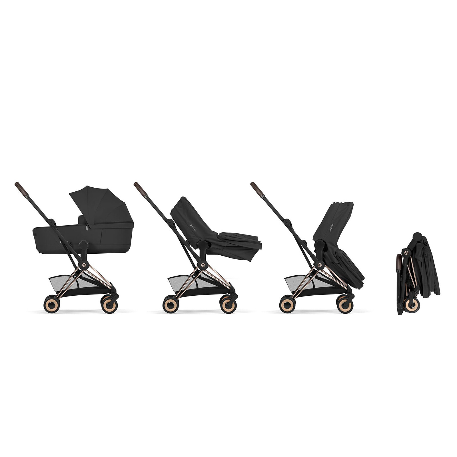 Avis Poussette Ultra-compacte Coyä Confort Châssis Matt Black - Coconut Brown