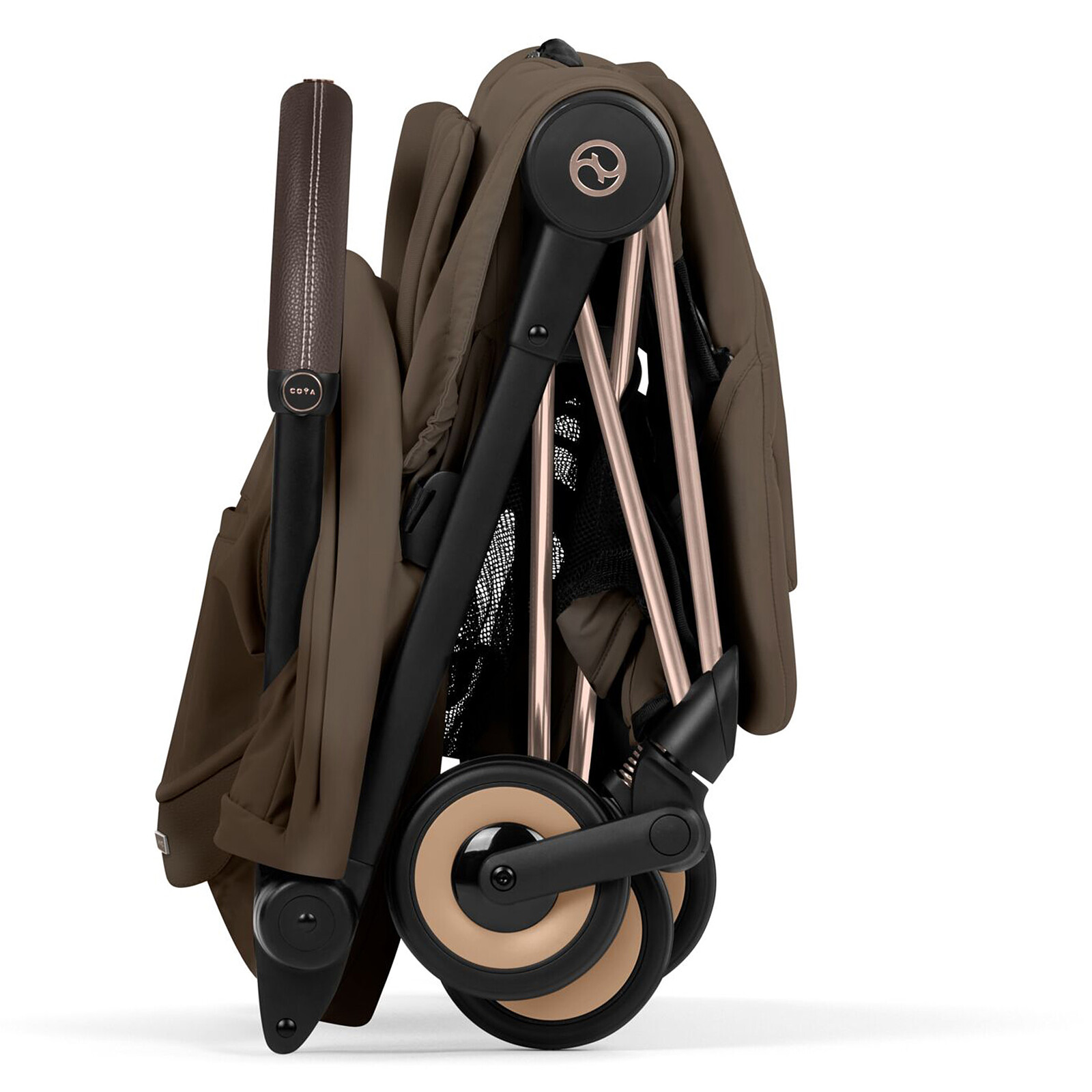 Achat Poussette Ultra-compacte Coyä Style Châssis Rosegold - Coconut Brown
