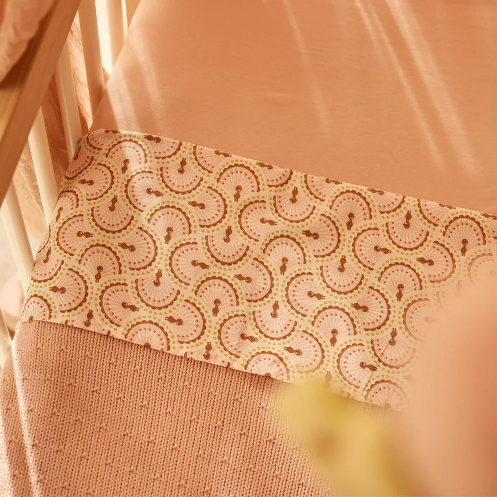 Drap Housse Jersey Soft Plumes - 60 x 120 cm  pas cher