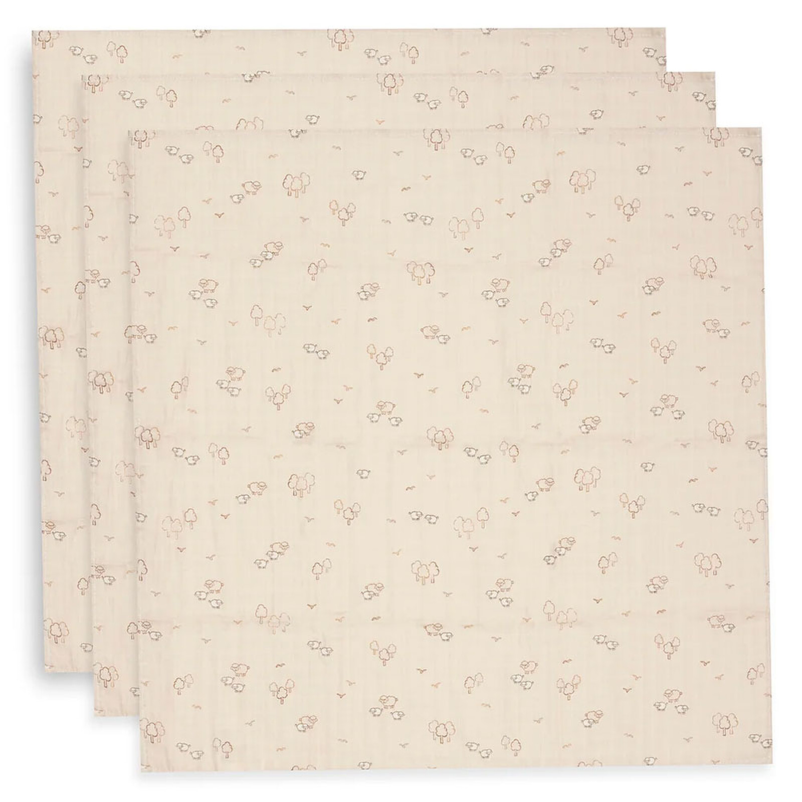 Lot de 3 Langes Gaze de Coton - Woolly Jollein