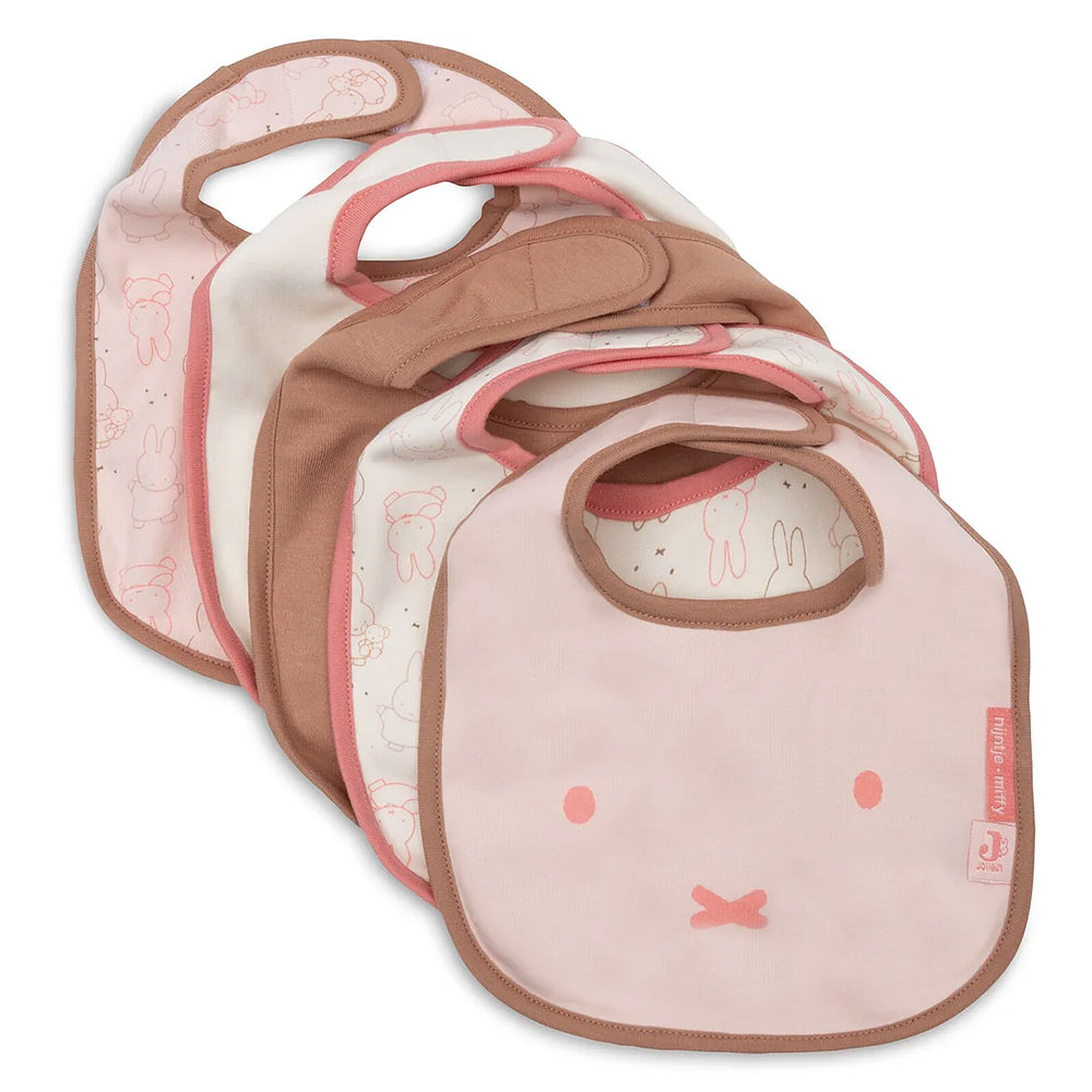 Lot de 5 Bavoirs Imperméables Miffy Moments - Silk Rose Jollein