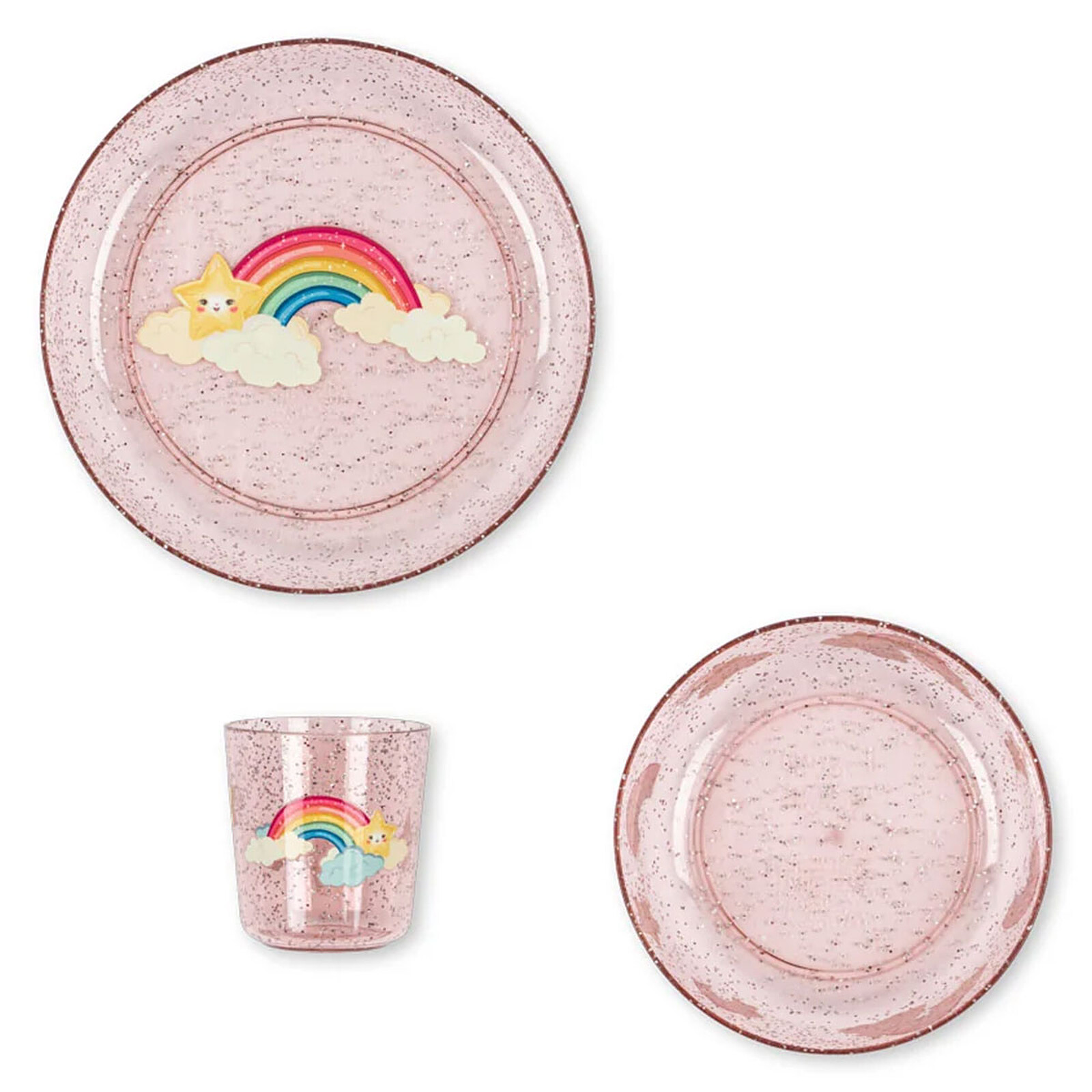 Set de Repas Pailleté 3 Pièces - Rainbow Konges Sløjd