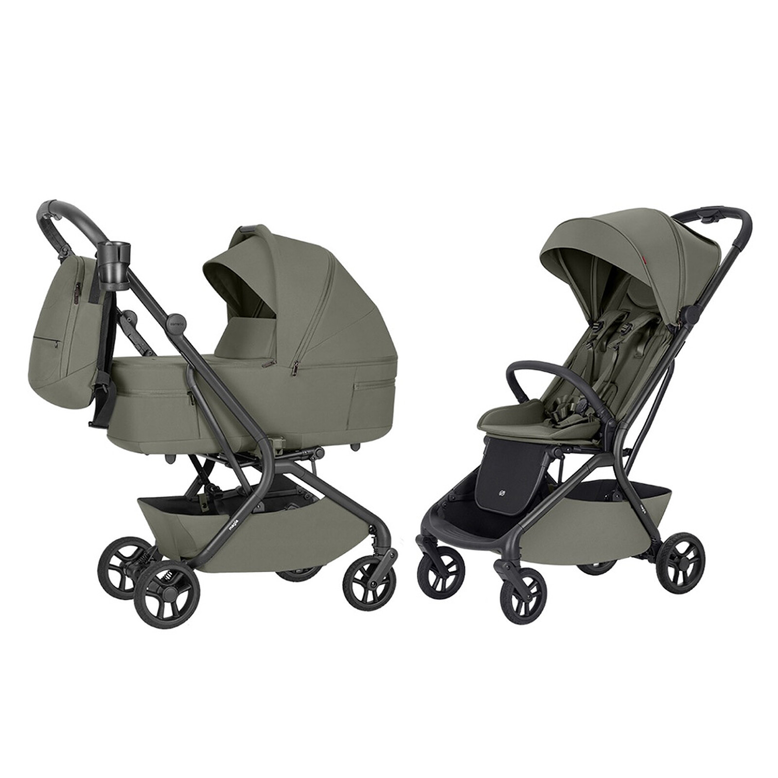 Poussette et Nacelle Pliable Magia 2.0 - Malted Green Carrello
