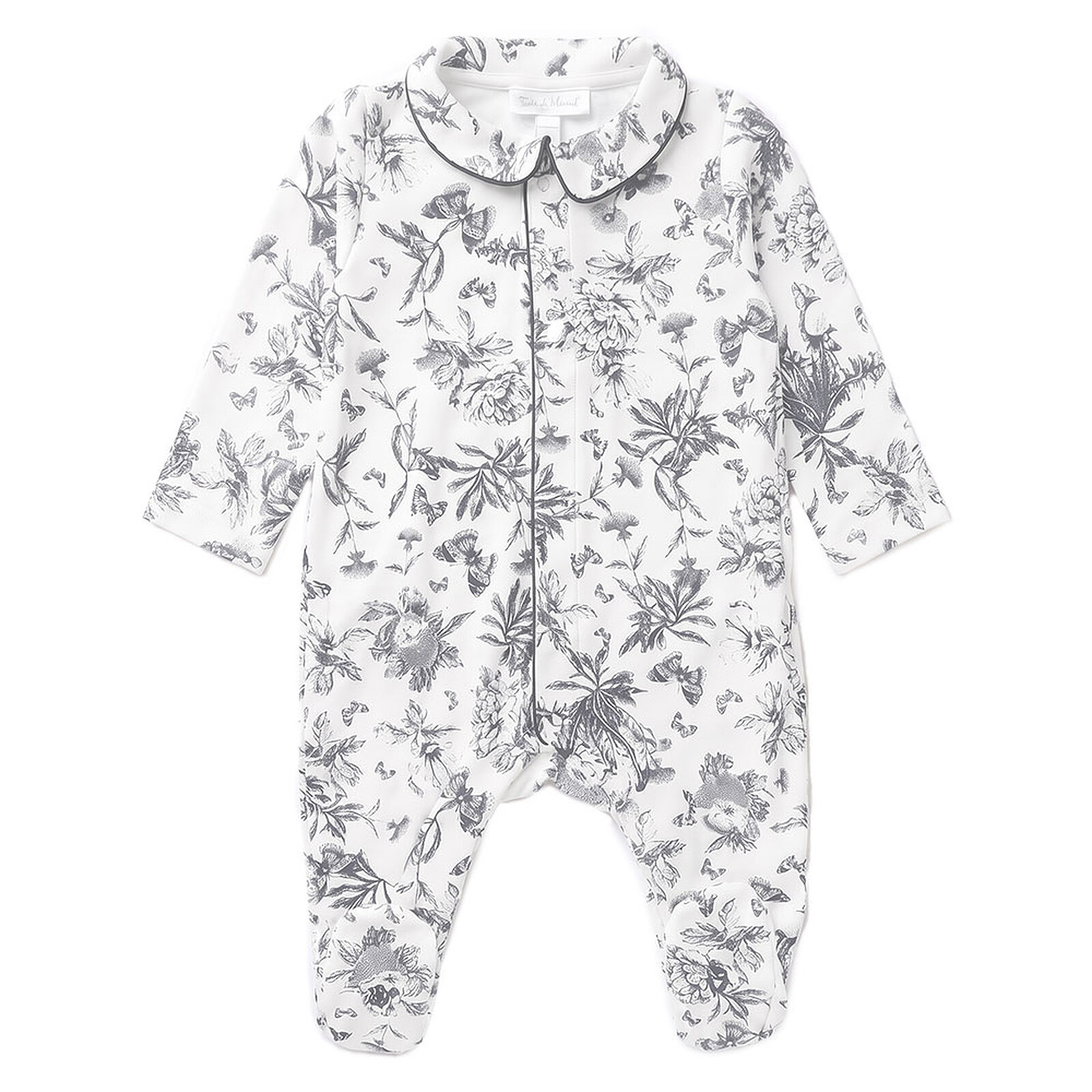 Coffret de Naissance Toile de Jouy Gris - 1 Mois Tartine et Chocolat