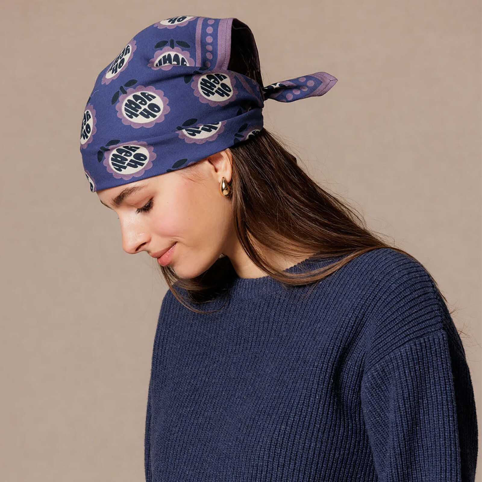 Small Foulard Manika Yeah - Indigo  Apaches