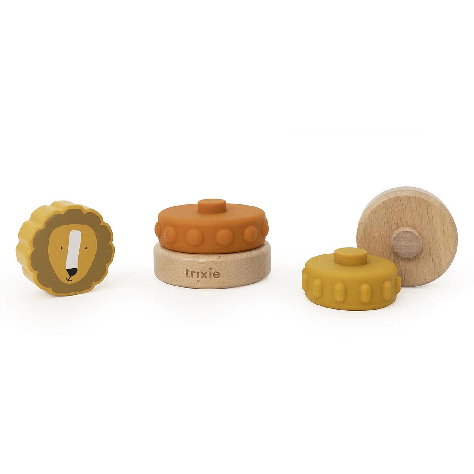 Achat Tour à Empiler en Bois et Silicone - Mr. Lion