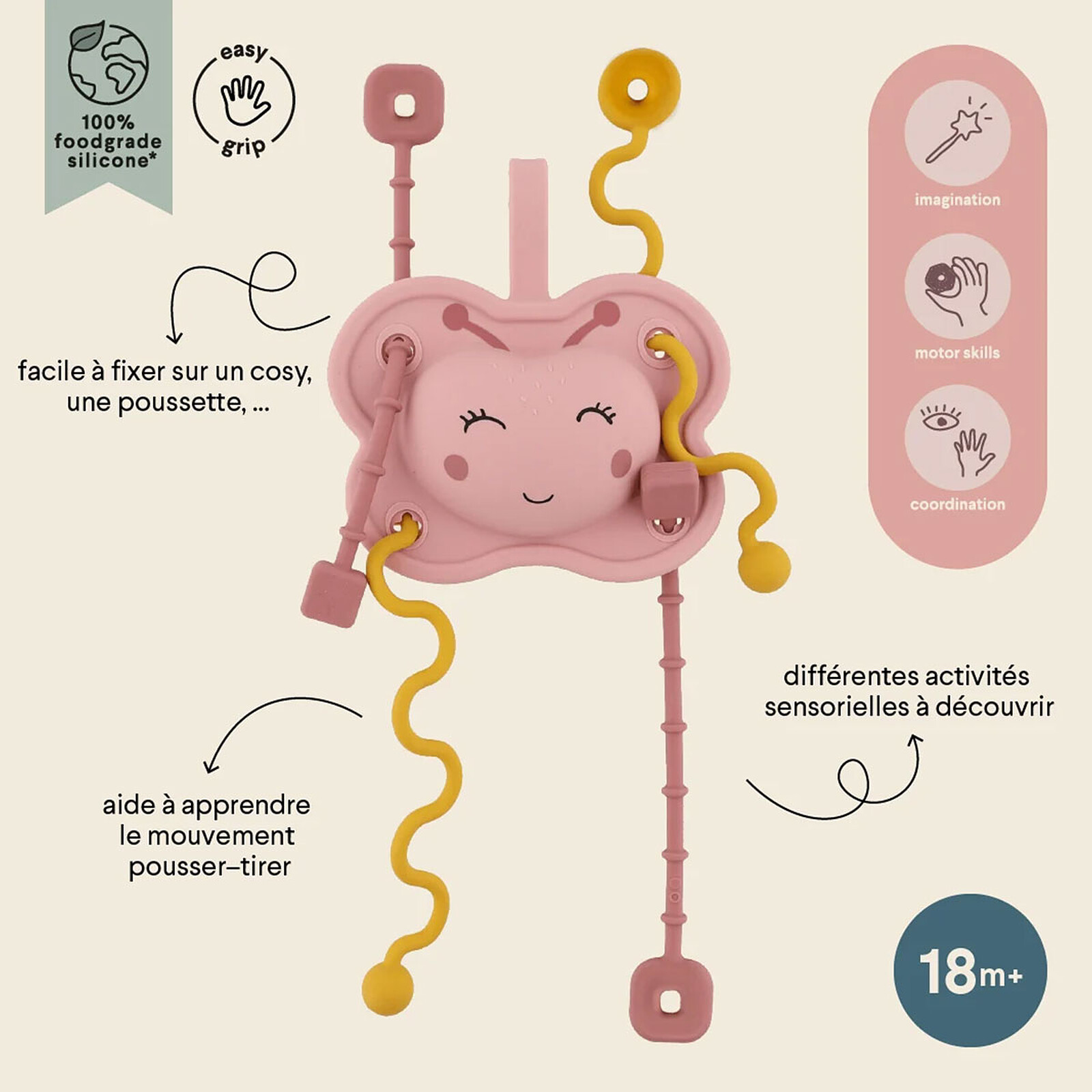 Avis Jouet Sensoriel à Tirer en Silicone - Mrs. Butterfly