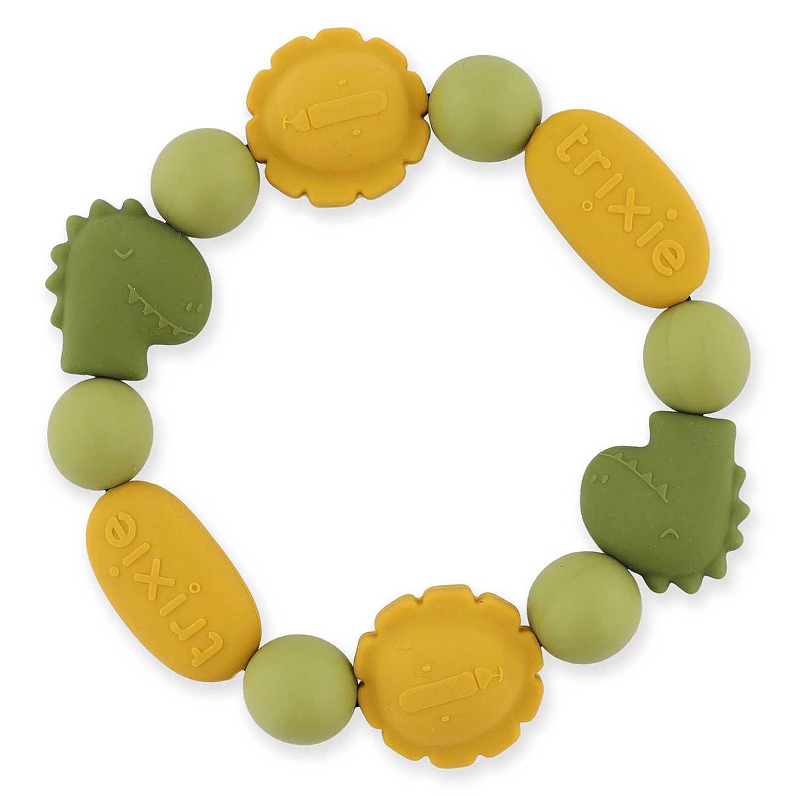 Bracelet de Dentition en Silicone - Mr. Dino & Mr. Lion Trixie Baby