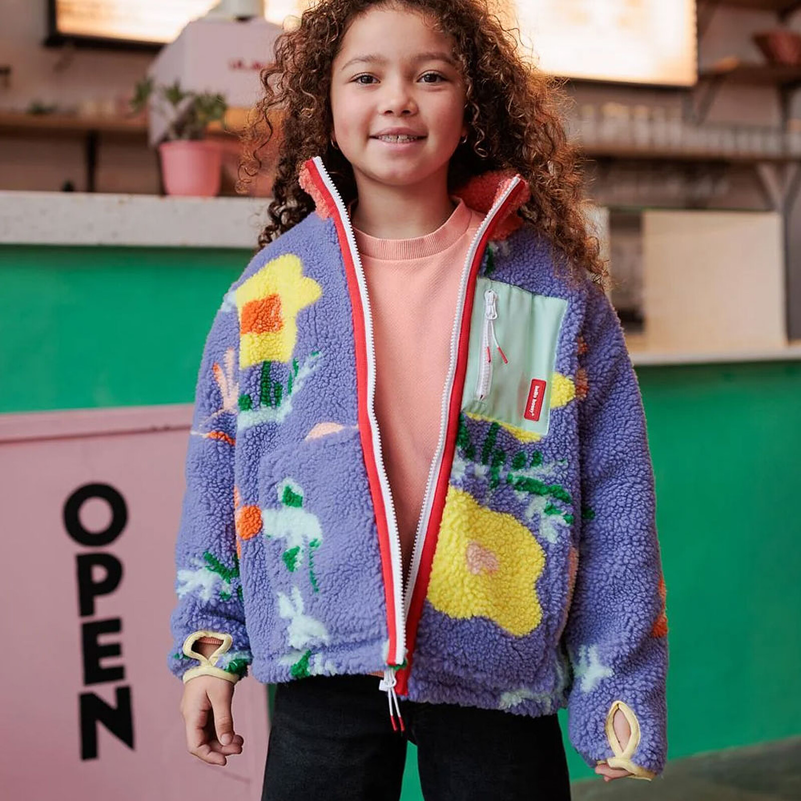 Veste Polaire Floral - 2/3 Ans pas cher