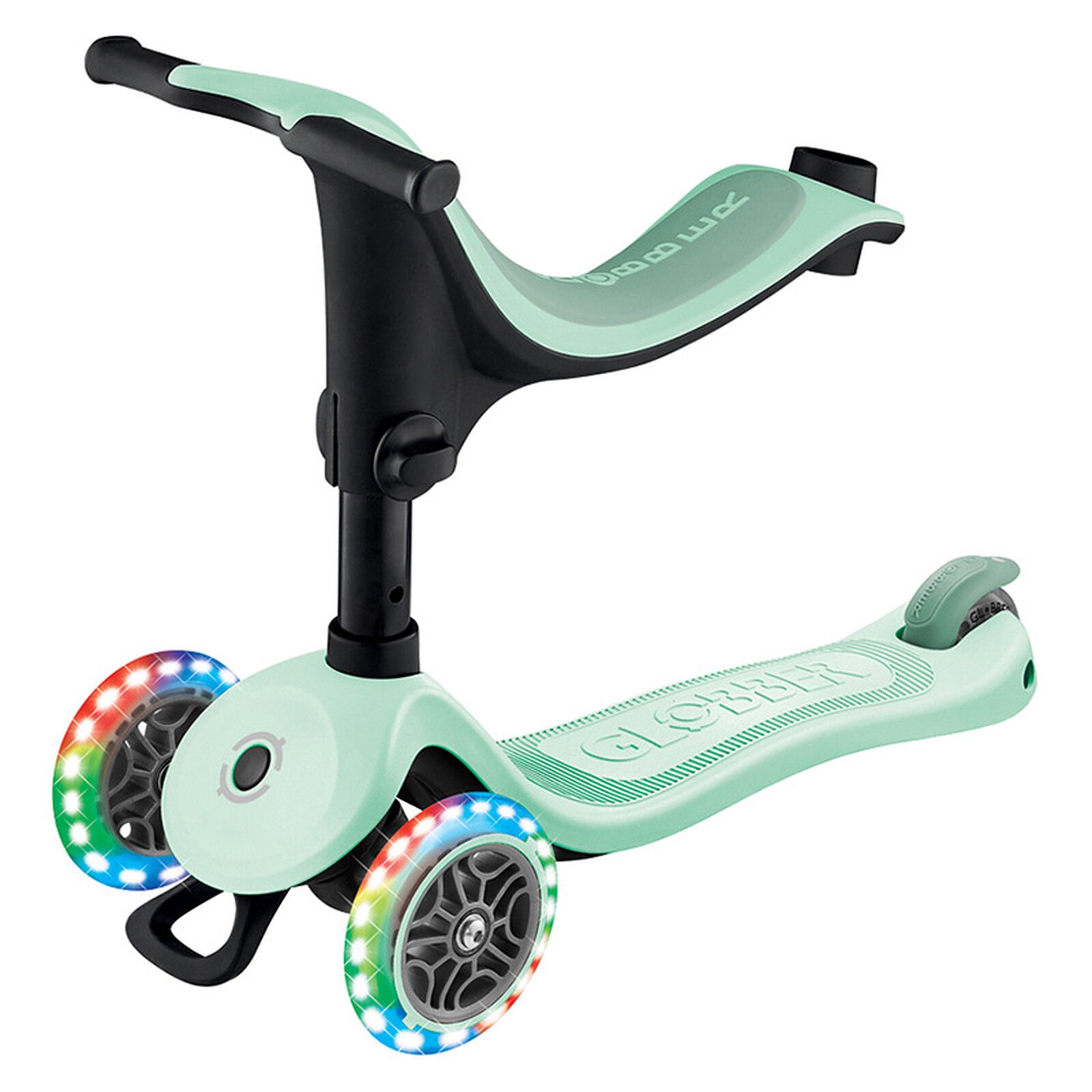 Trottinette Evolutive Go Up Sporty Lights - Menthe Pastel Globber