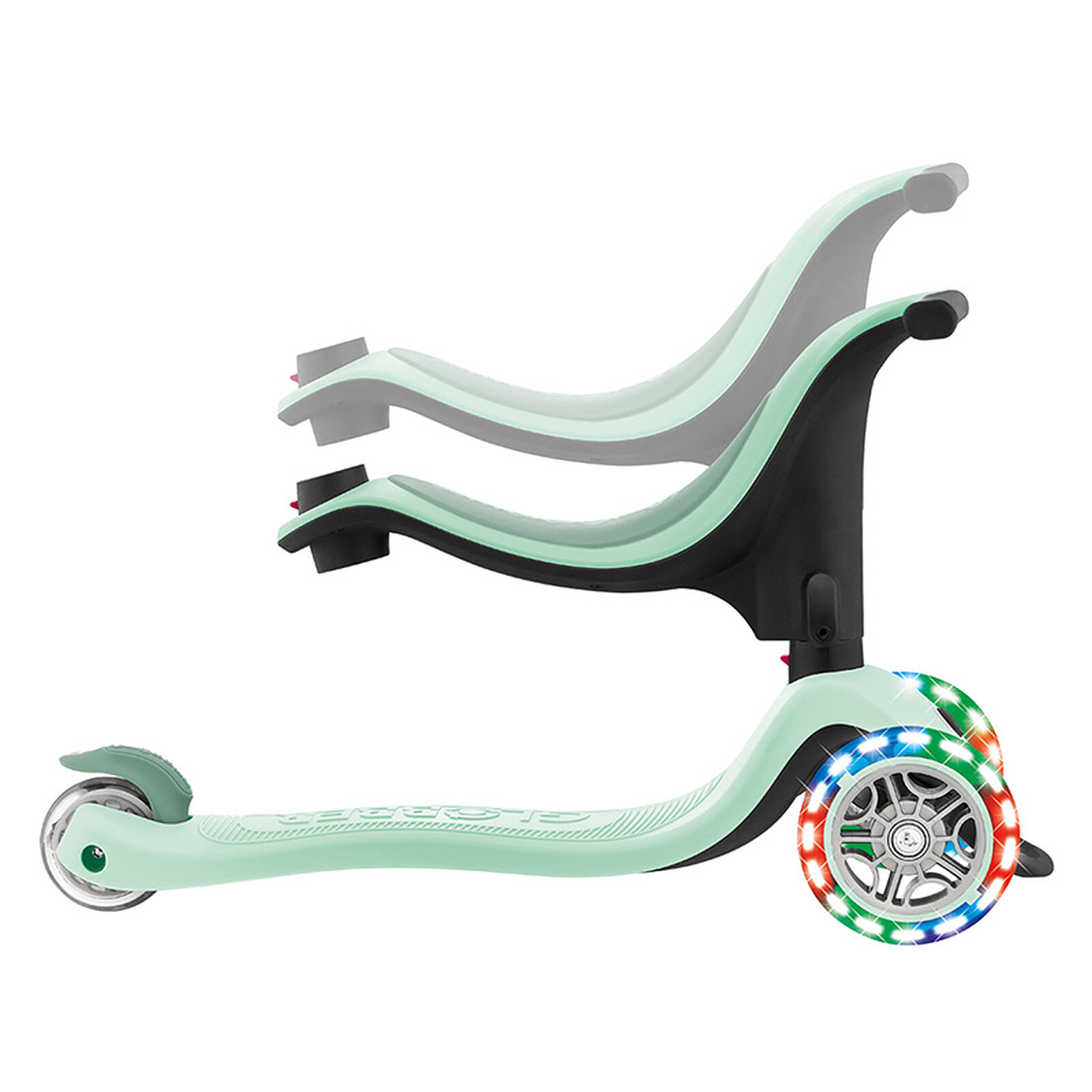 Trottinette Evolutive Go Up Sporty Lights - Menthe Pastel pas cher