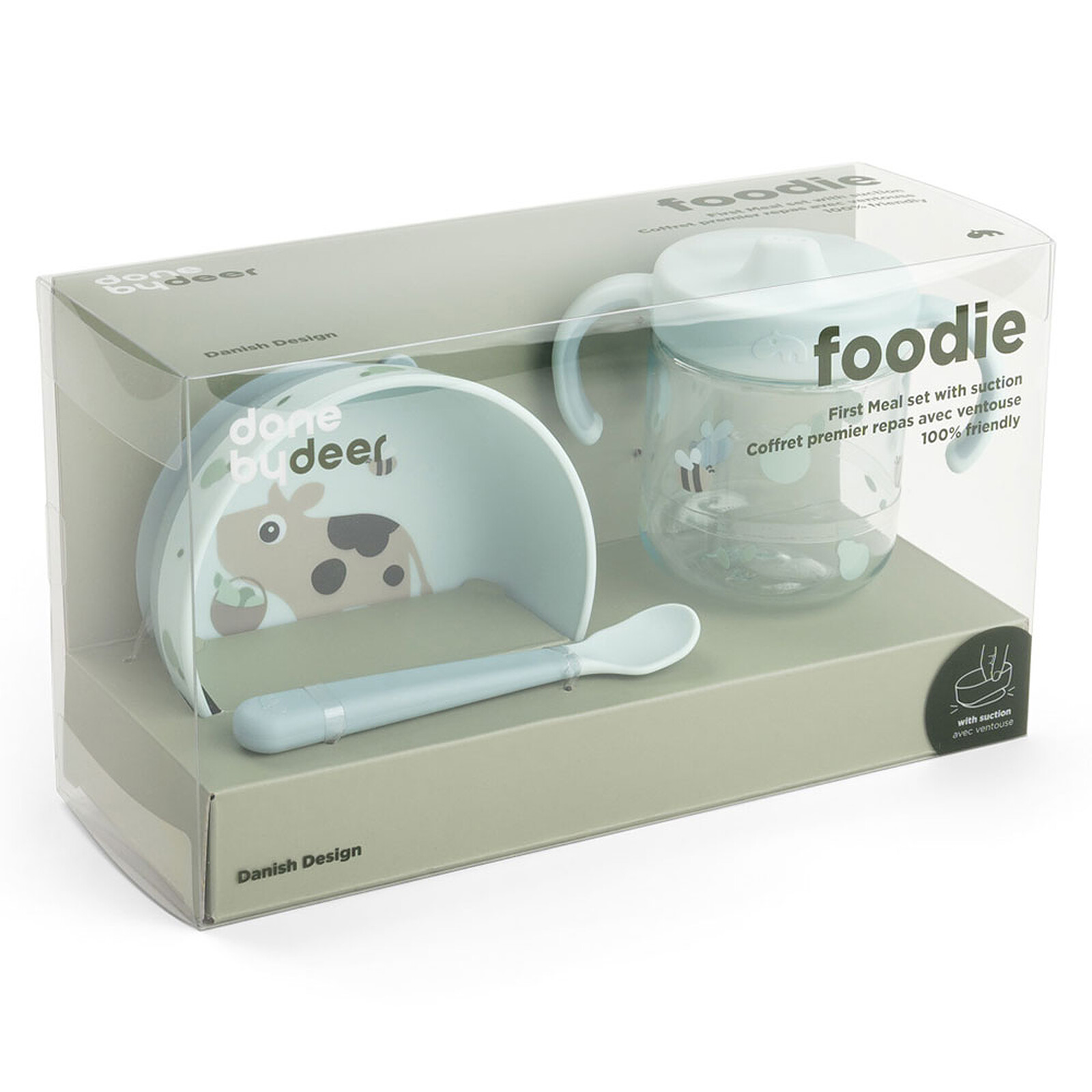 Coffret Diversification 3 Pièces Foodie - Tiny Farm Bleu pas cher