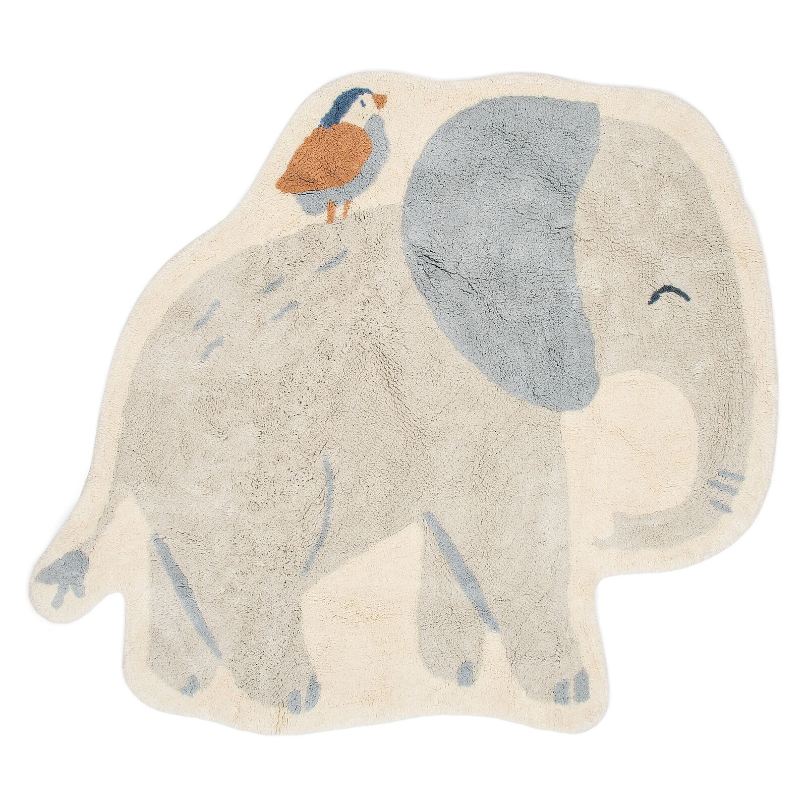 Tapis Safari Friends Eléphant Gris - 110 x 120 cm Little Dutch