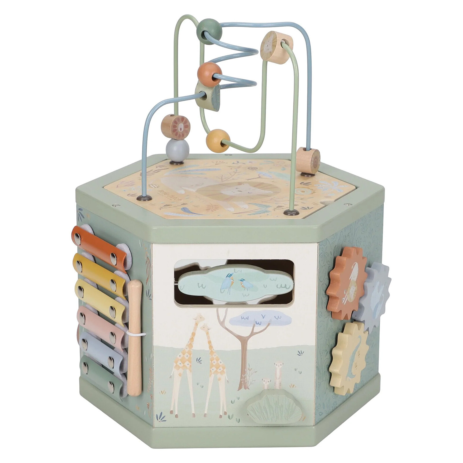 Achat Cube d'Activités en Bois Safari Friends - Vert