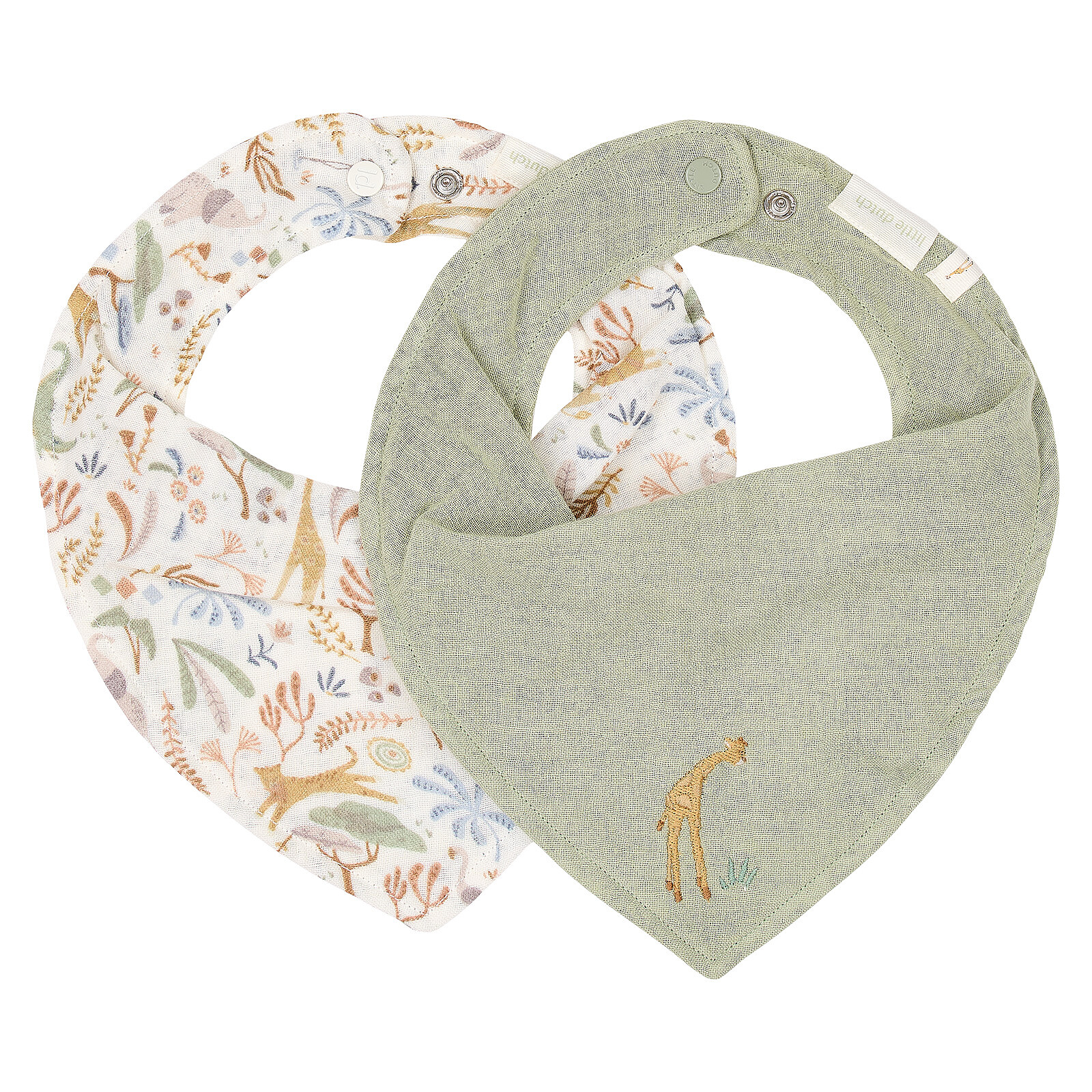 Lot 2 Bavoirs Bandana Safari Friends - Safari Wonders Little Dutch