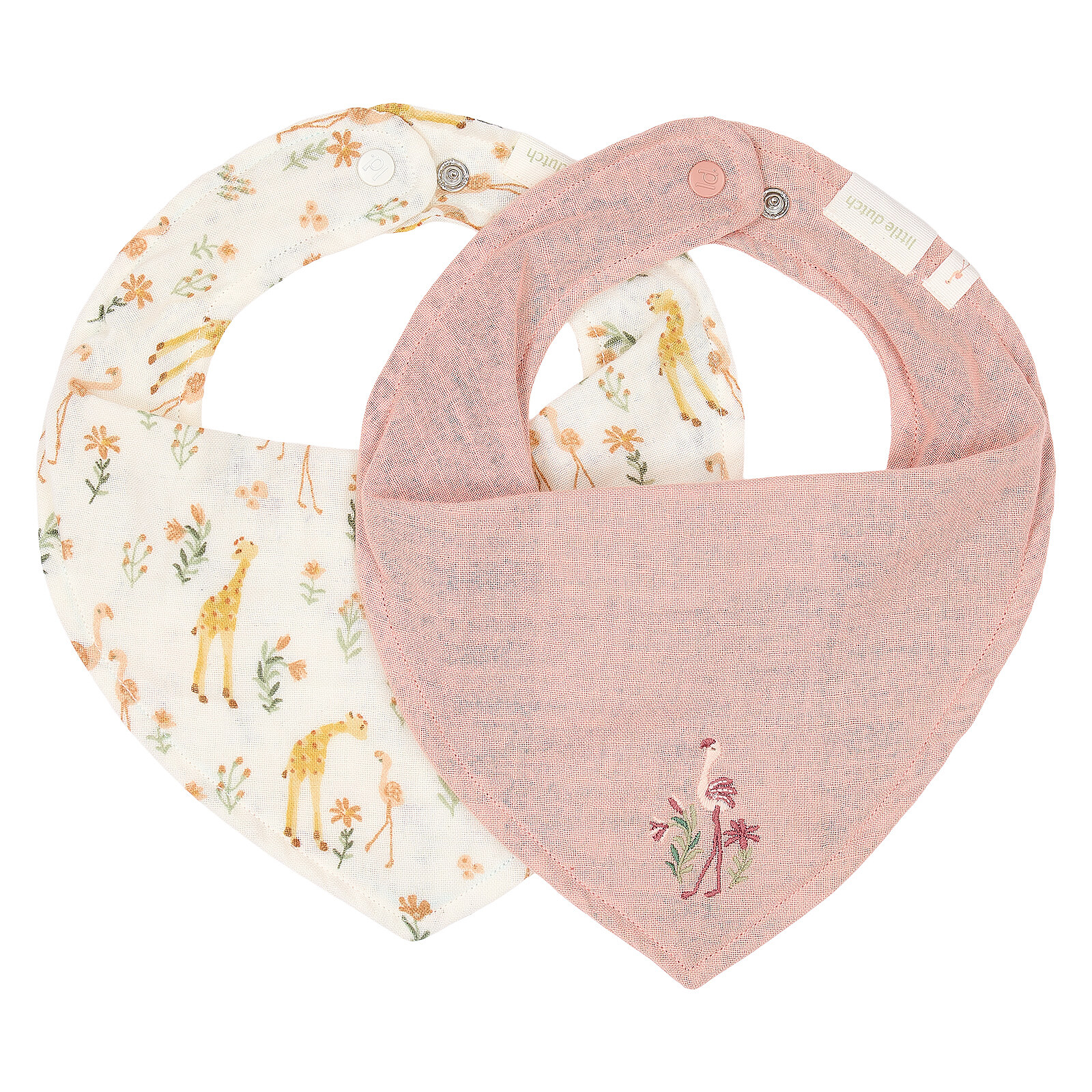 Lot 2 Bavoirs Bandana Safari Friends - Blooming Safari Little Dutch