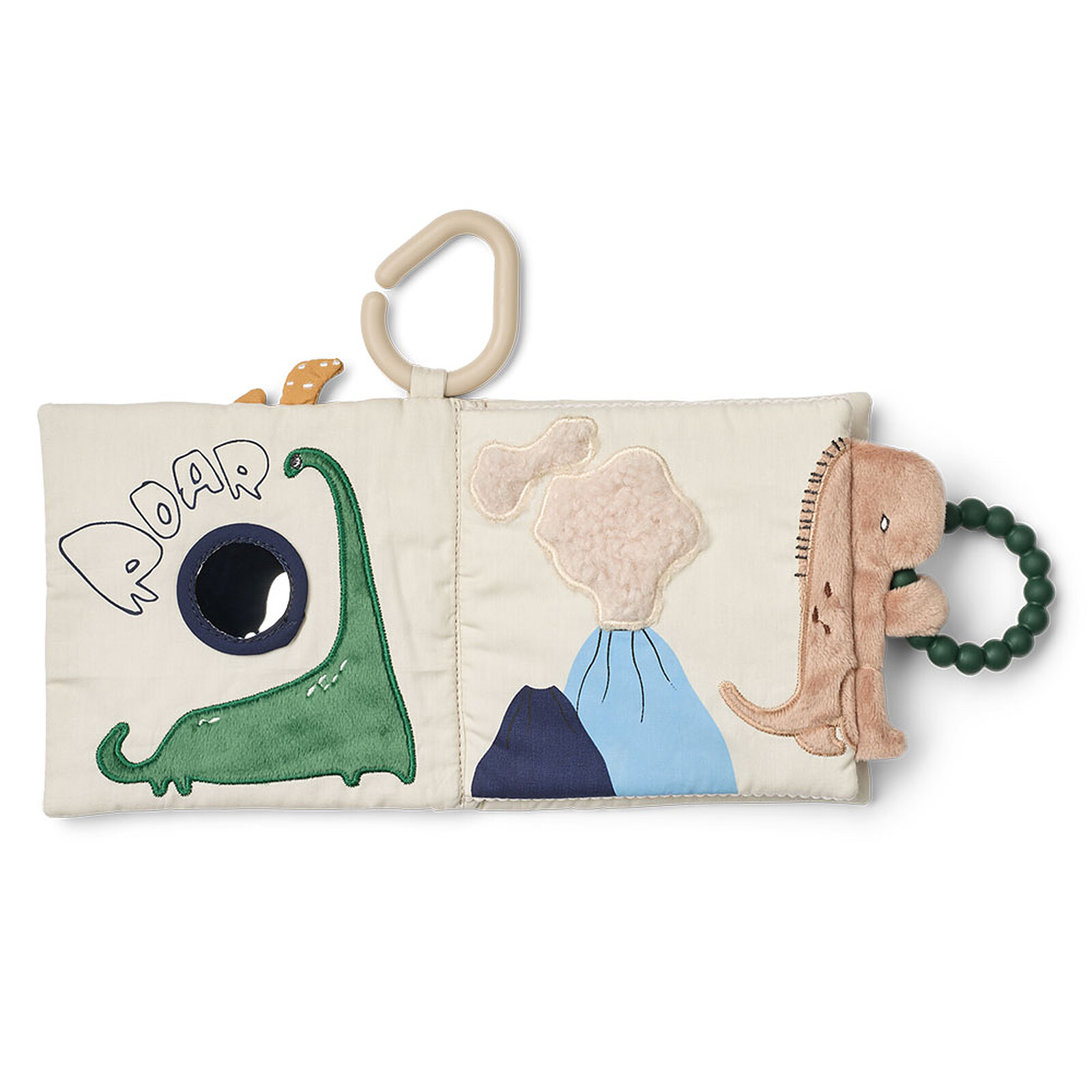 Livre en Tissu Fey - Dino Roar Dove Blue Liewood