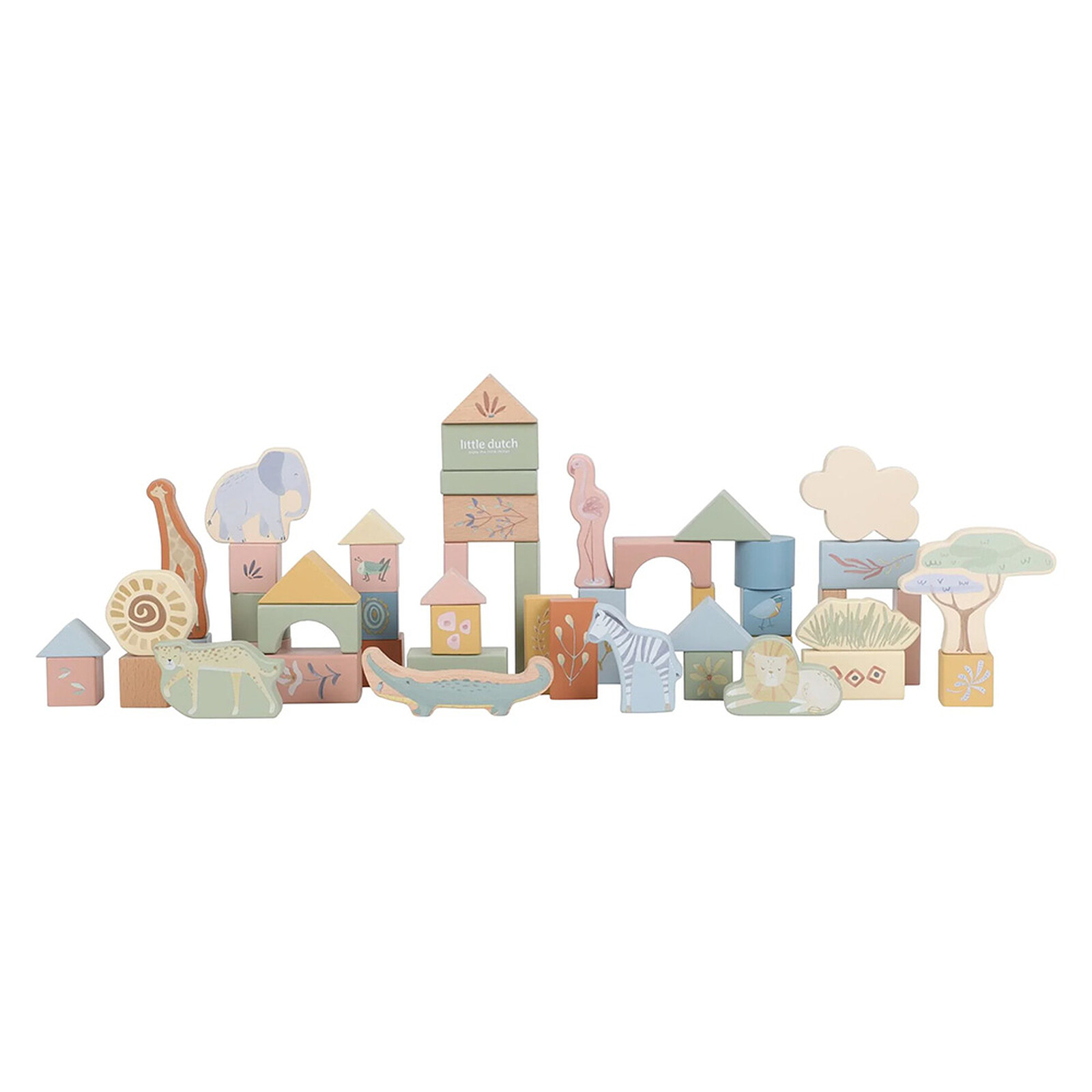 Blocs de Construction en Bois - Safari Friends Little Dutch