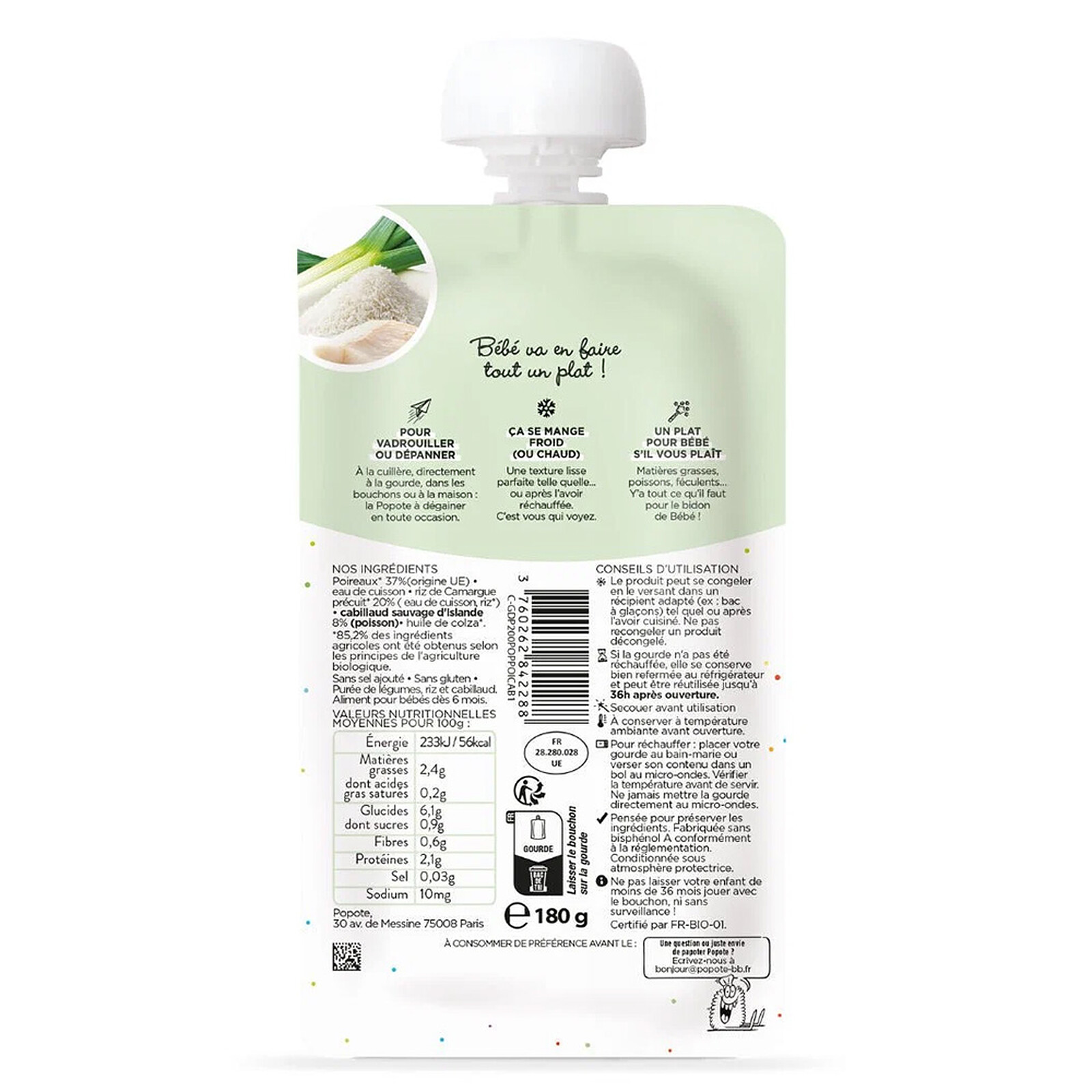 Gourde repas bio