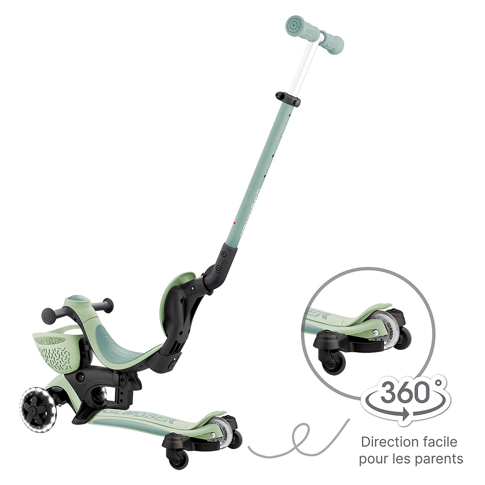 Avis Trottinette Evolutive Go Up Baby 360 Lights - Sauge