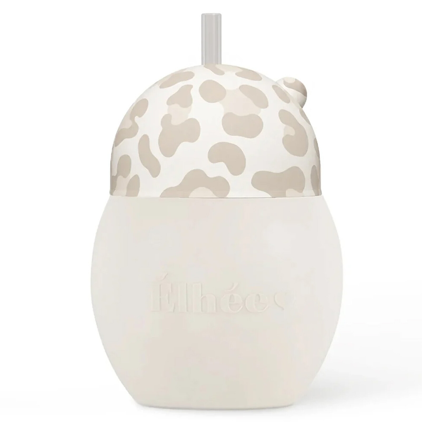 Tasse avec Paille Lestée Coconut Graouu Sand - 240 ml Elhée