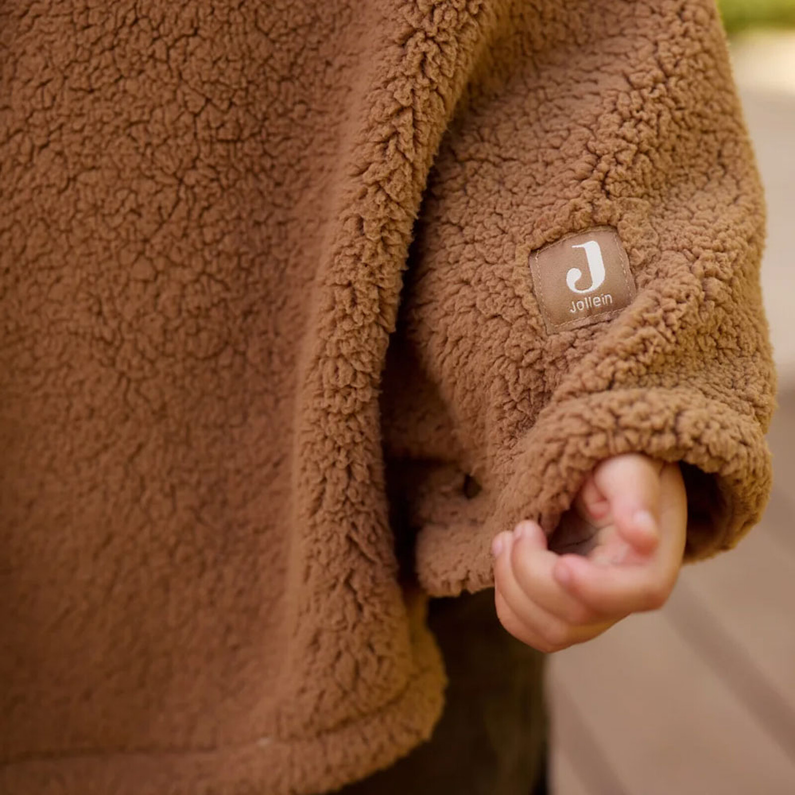 Poncho Teddy Fleece Curlé - Dark Hazel  pas cher