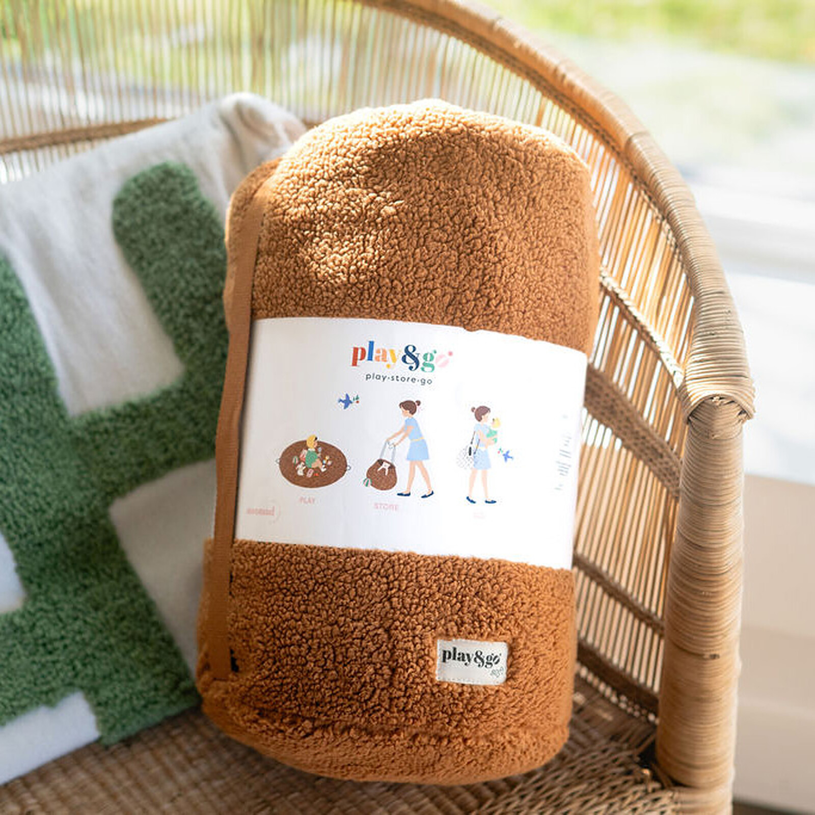 Sac à Jouets et Tapis de Jeux Soft - Teddy Brown pas cher
