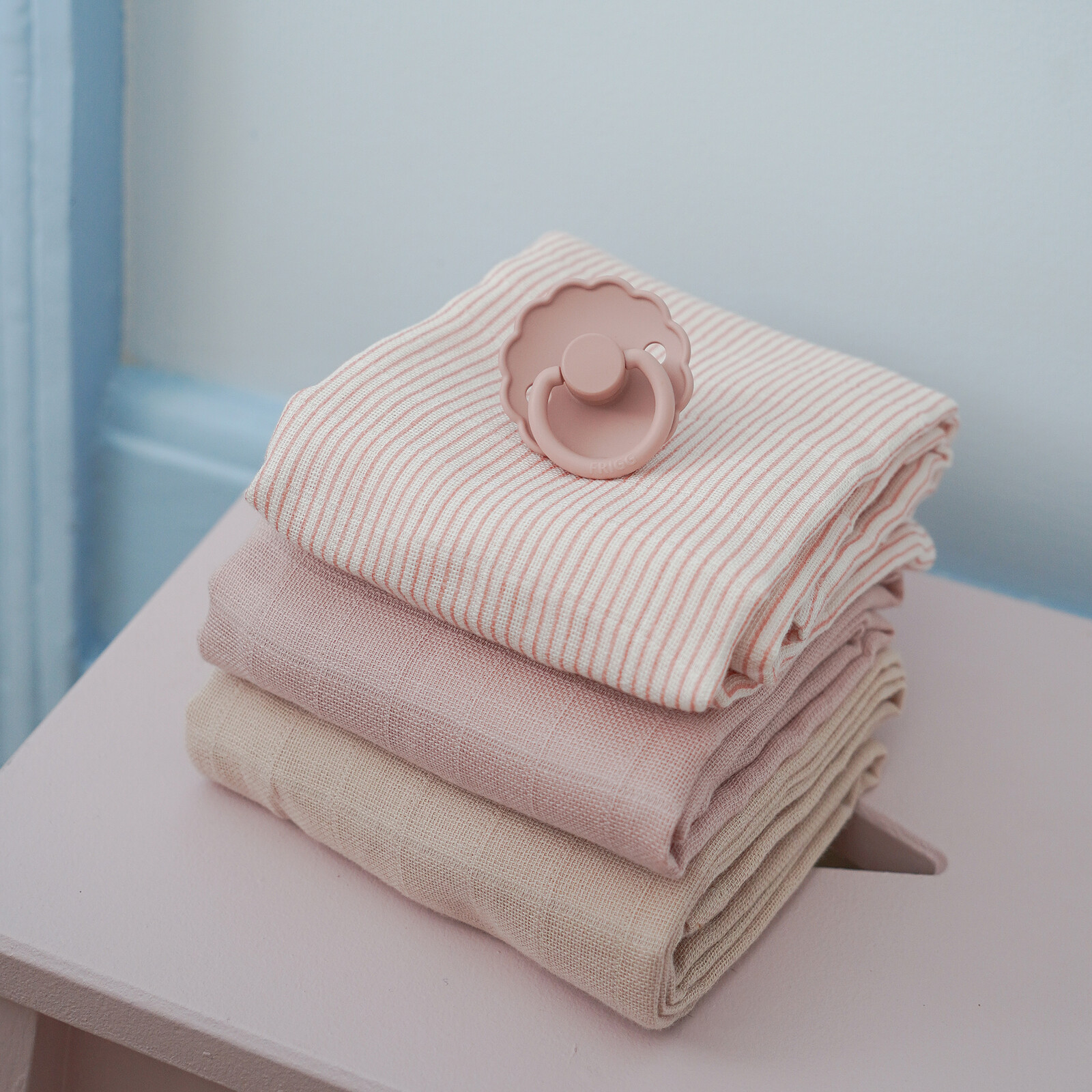 Avis Lot de 3 Langes - Classic Stripes Rose
