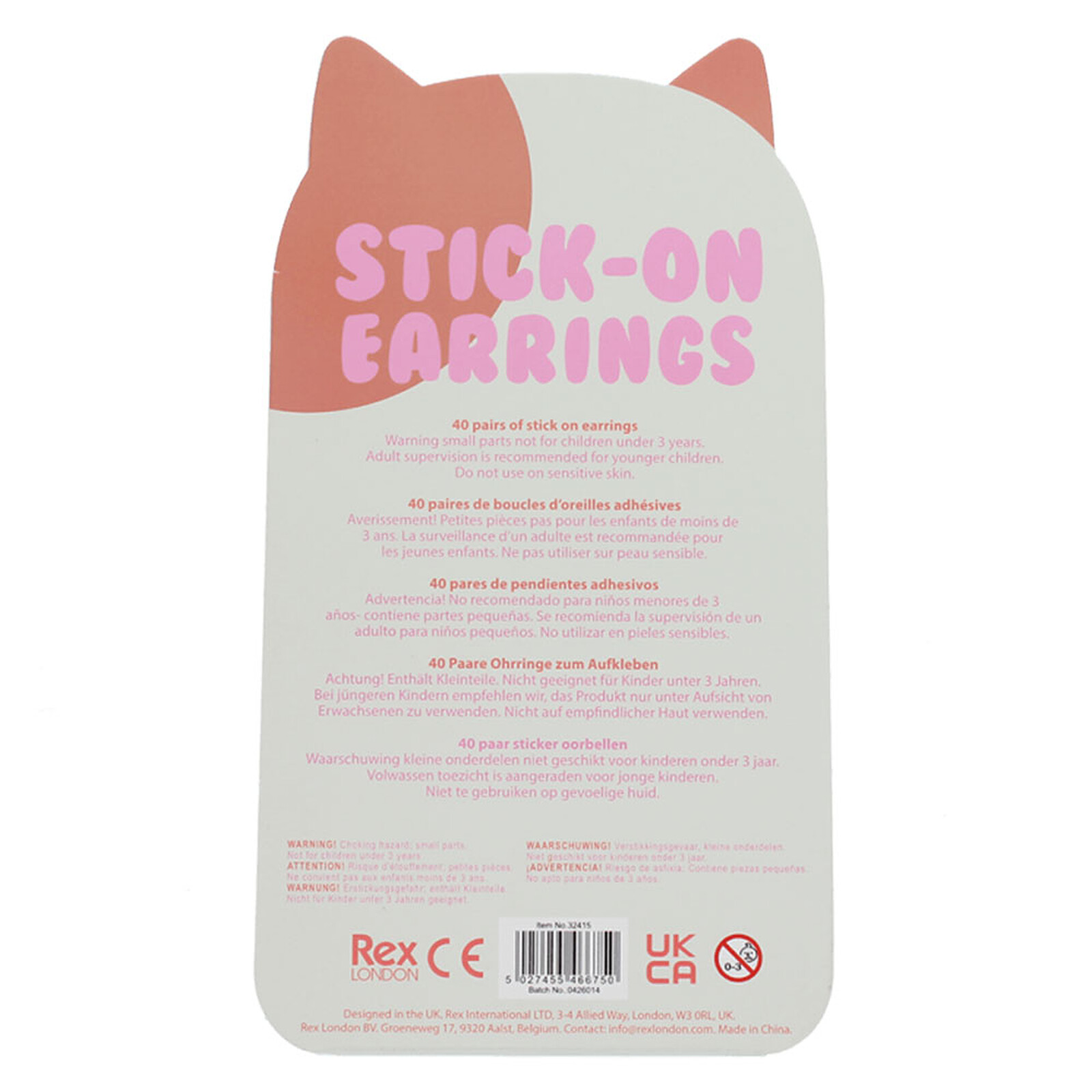 Avis Boucles d'Oreilles Autocollantes - Cool Cats